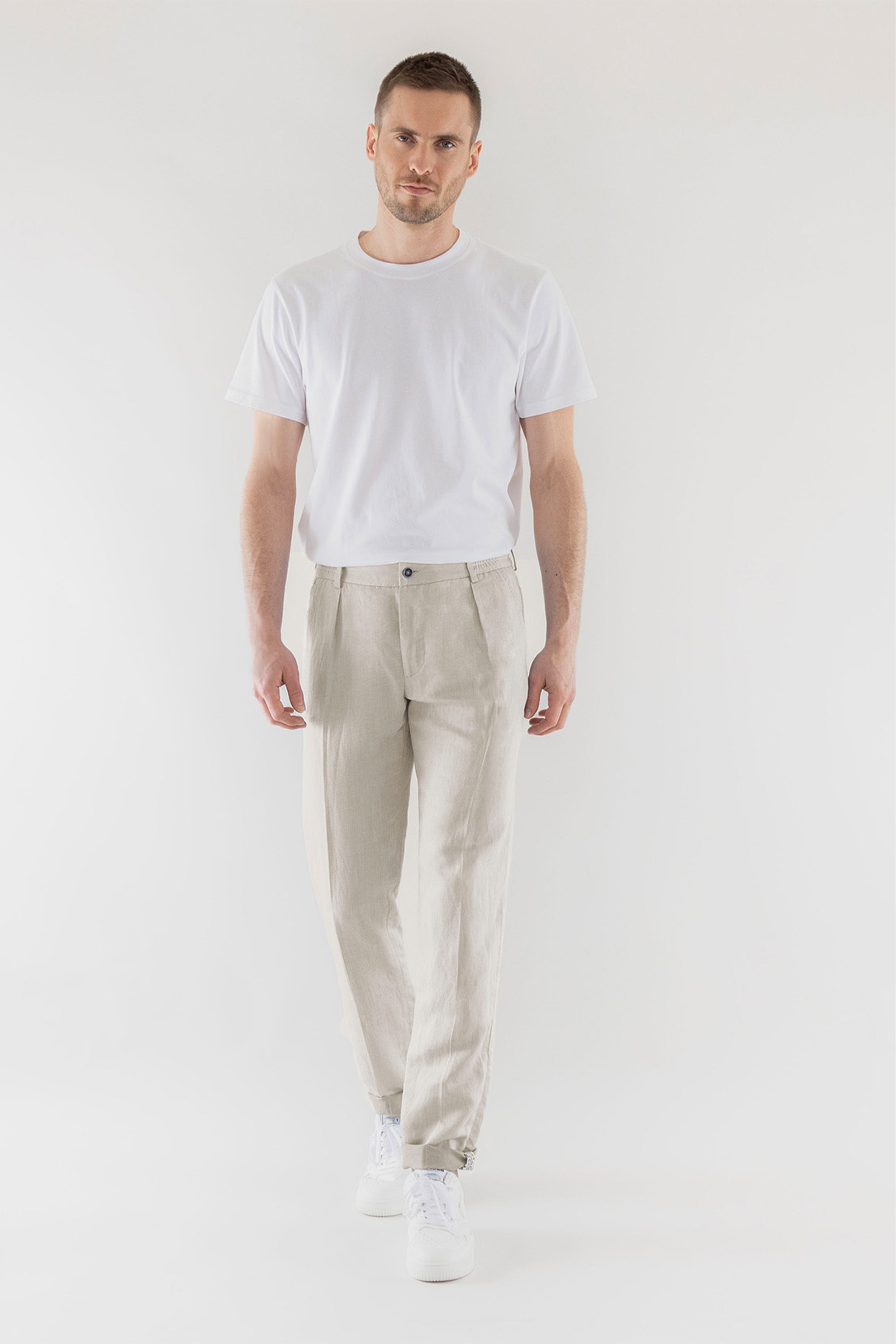 le-pantalon-pinces-l-ger-pantalon-gris-clair-lin image 4