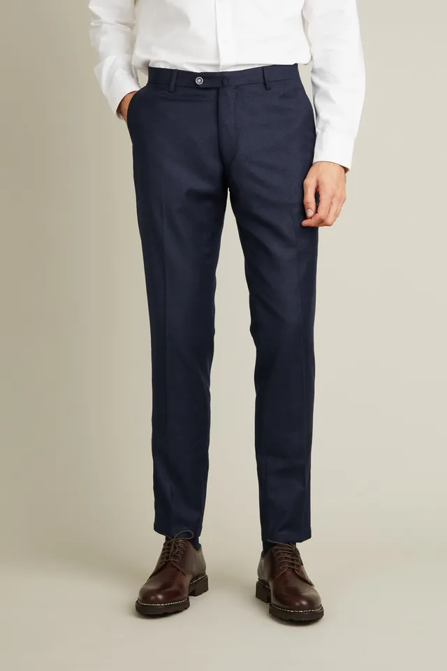 le-pantalon-flanelle-bleu-chin-homme-laine-m-rinos image 1