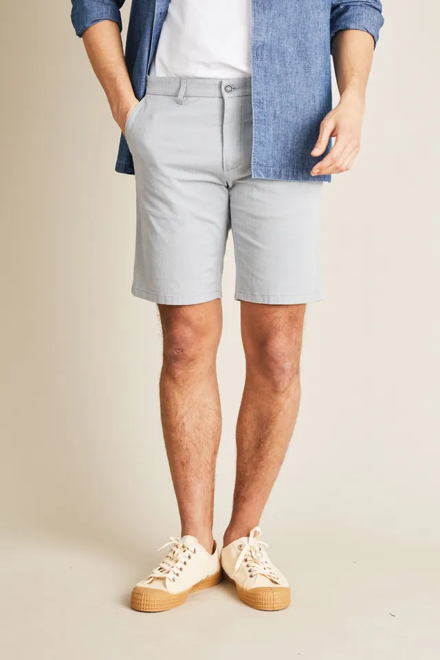 le-pantalon-bermuda-a-rien-bleu-coton-semi-slim-23-cm image 1