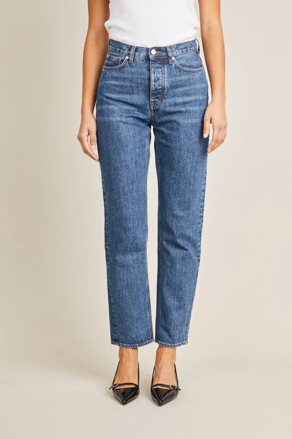 le-pantalon-jeans-homme-jean-droit-bleu-coton-bio image 1