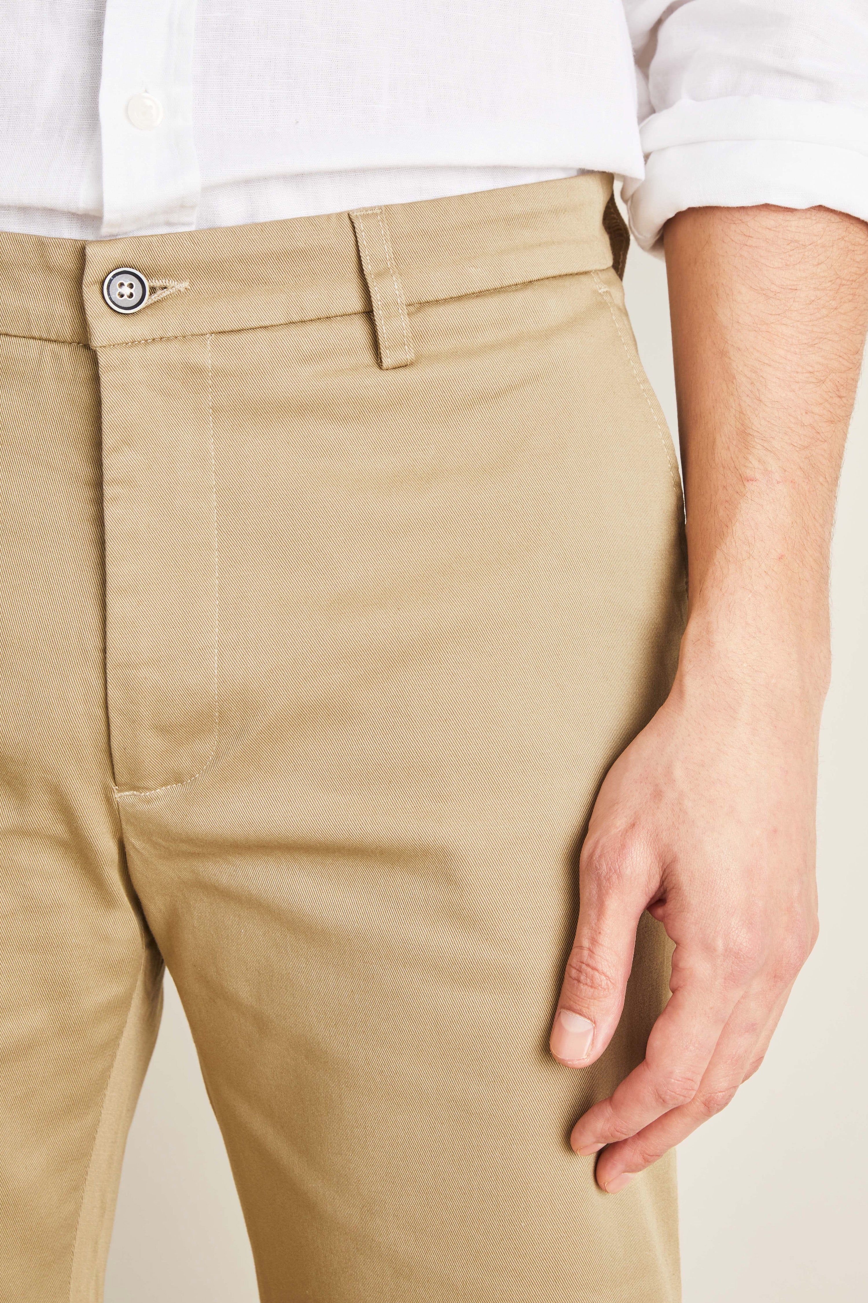 le-pantalon-bermudas-homme-bermuda-beige-coton-semi-slim image 2