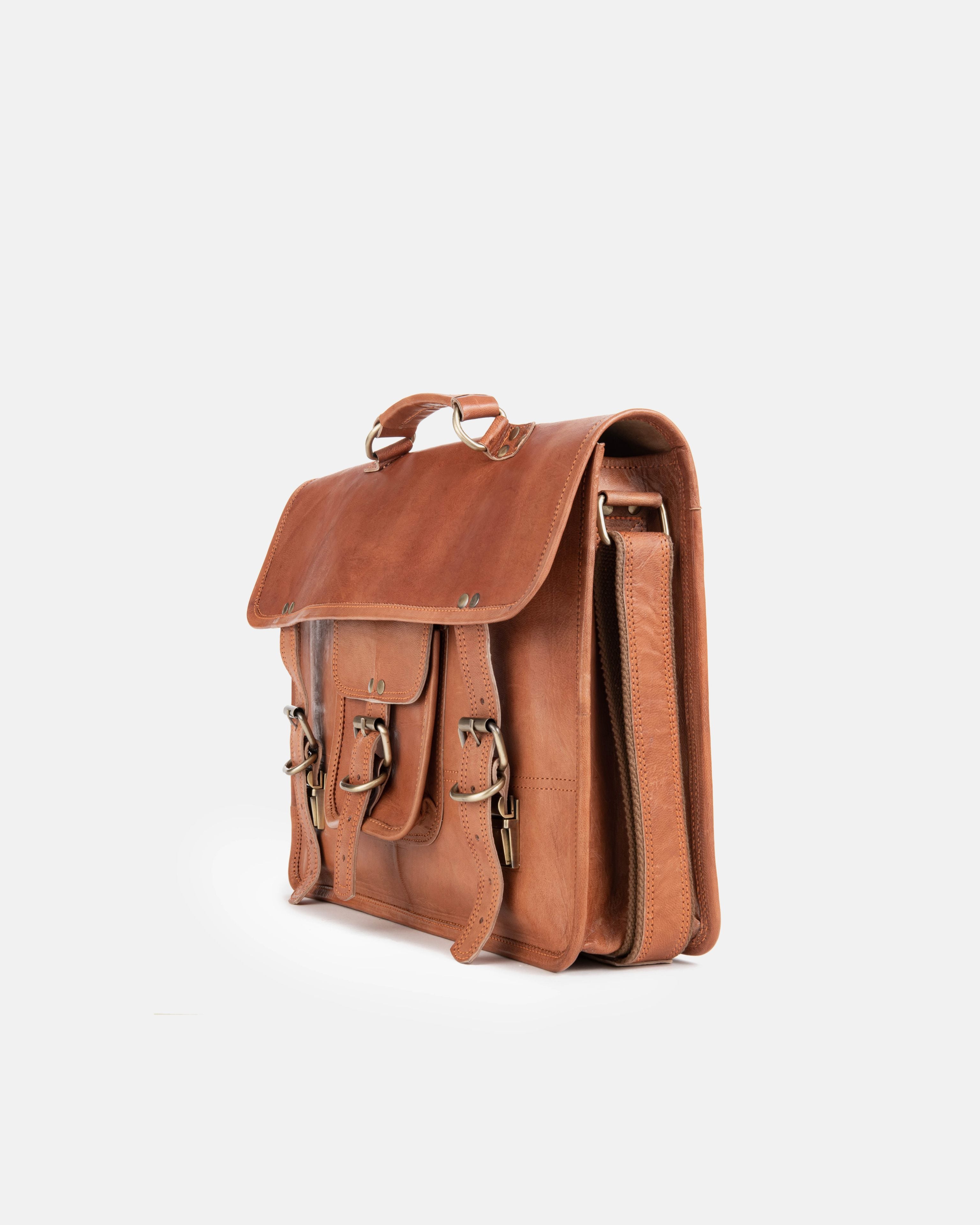 berliner-bags-berlin-sac-messenger-m-marron-vintage-cuir image 6