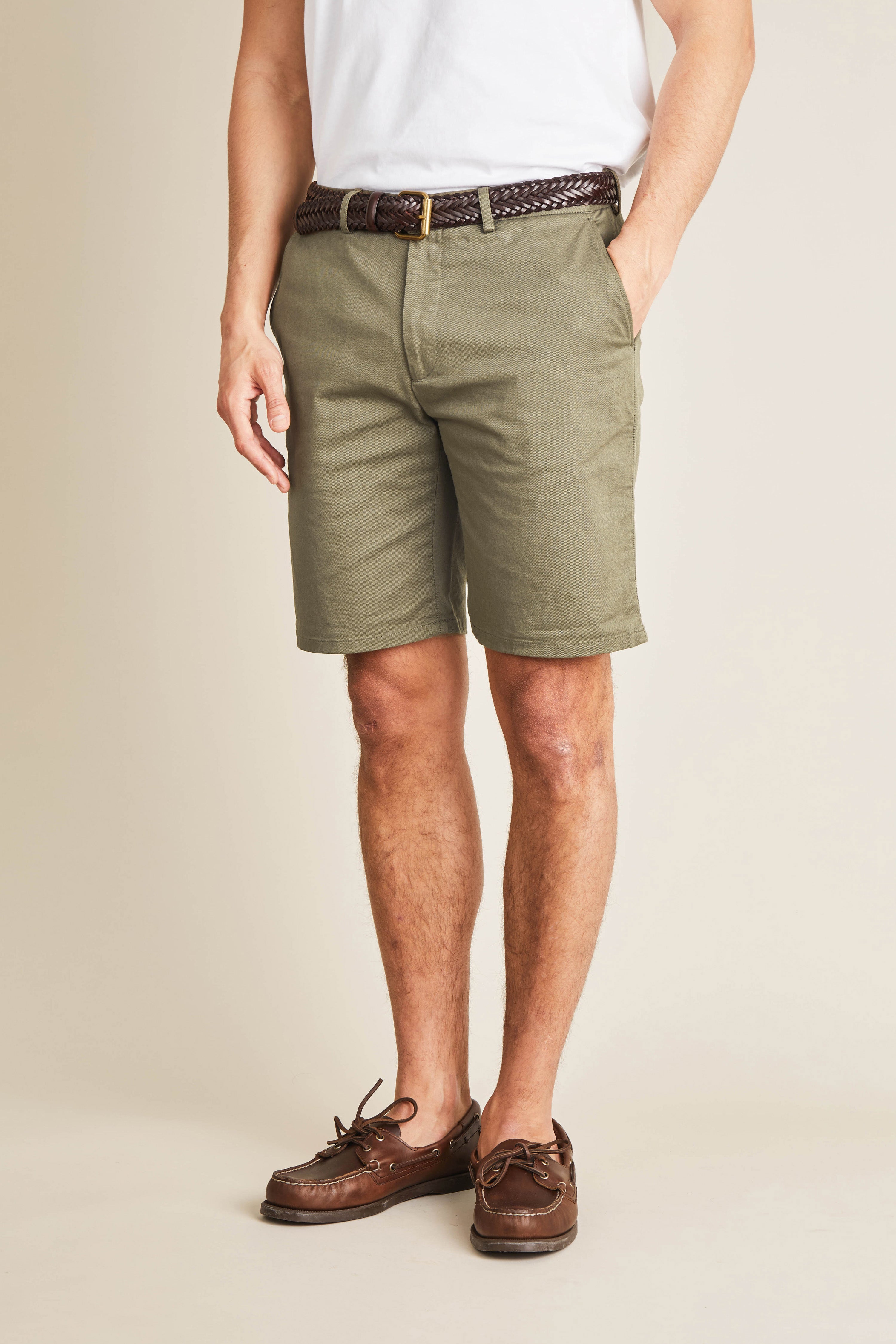 le-pantalon-bermudas-homme-bermuda-kaki-coton-semi-slim image 1