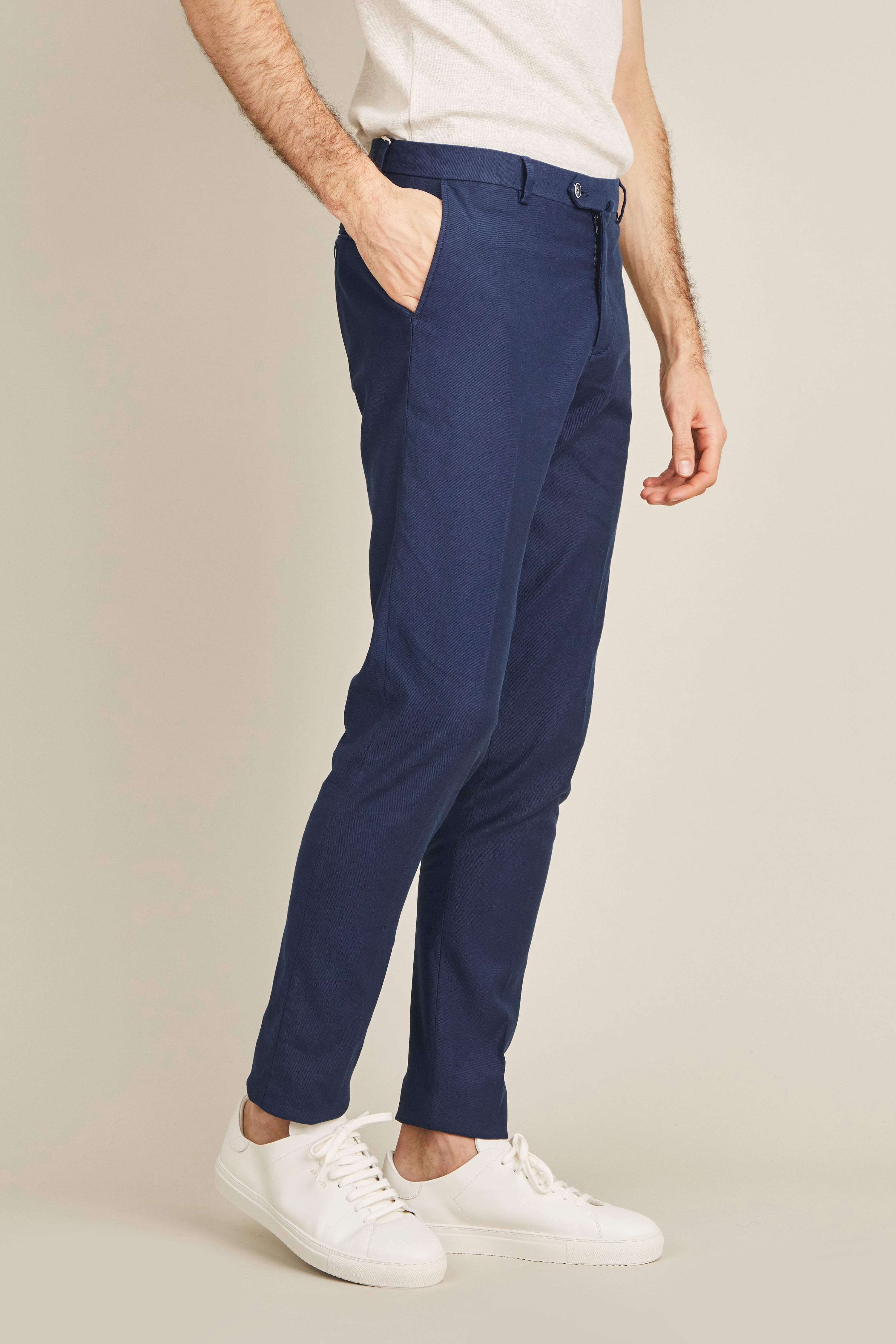 le-pantalon-chinos-fm-lpcl-11-chino-lin-bleu-marine image 5