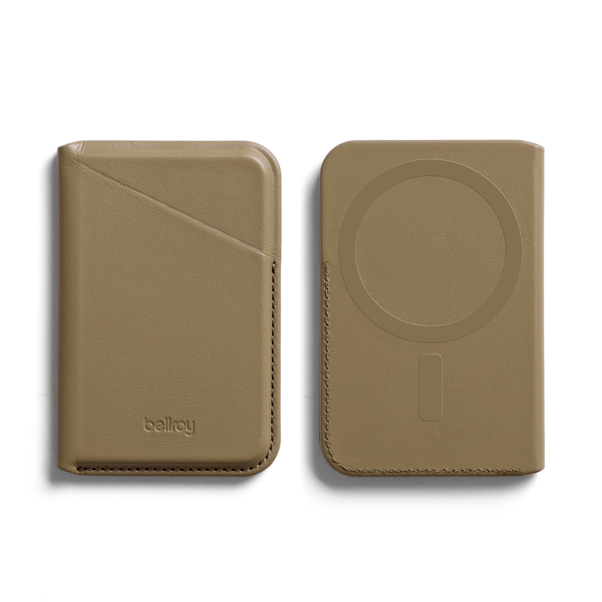 bellroy-mag-wallet-portefeuille-cuir-magn-tique-khaki-3-cartes image 2