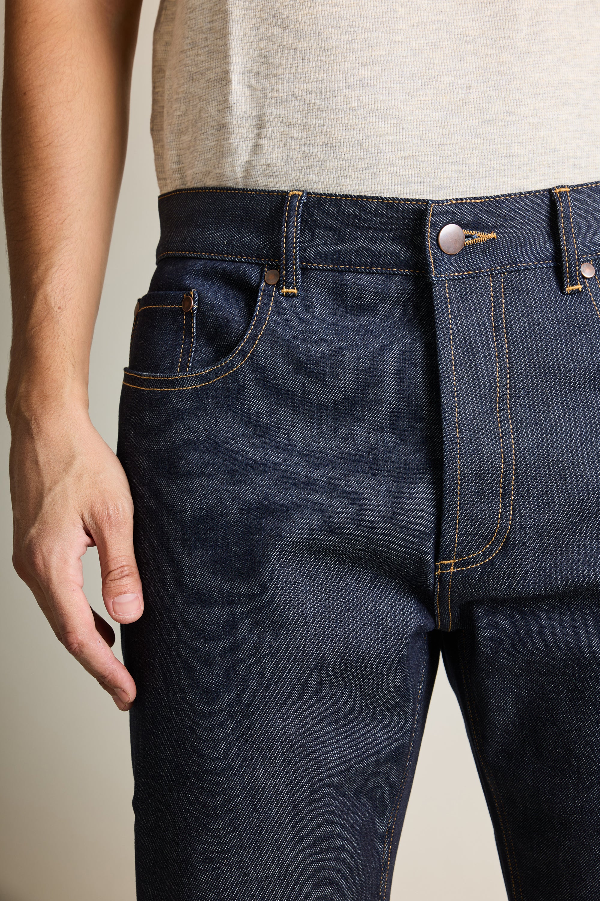 le-pantalon-jean-selvedge-bleu-jean-homme-coton-bio-14-oz image 2