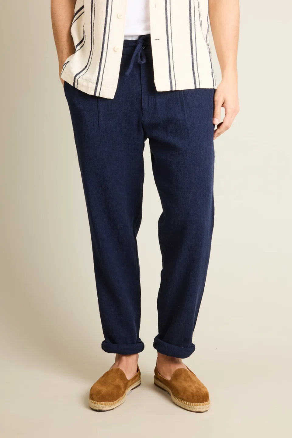 le-pantalon-jogging-fm-lpjog-6-jogpant-indigo-lin-et-coton image 1