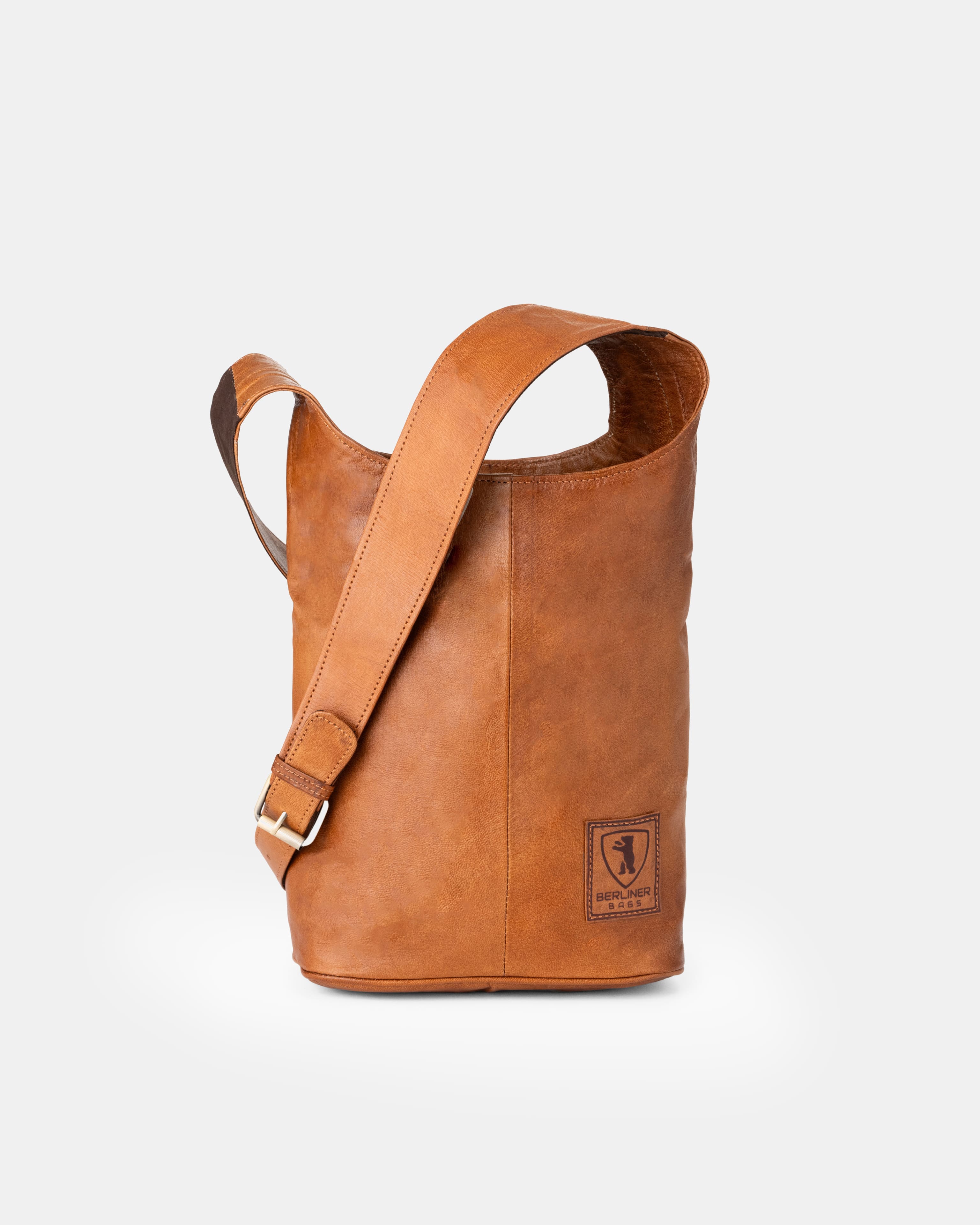berliner-bags-emilia-2-0-sac-hobo-cuir-marron-vintage-moyen image 1