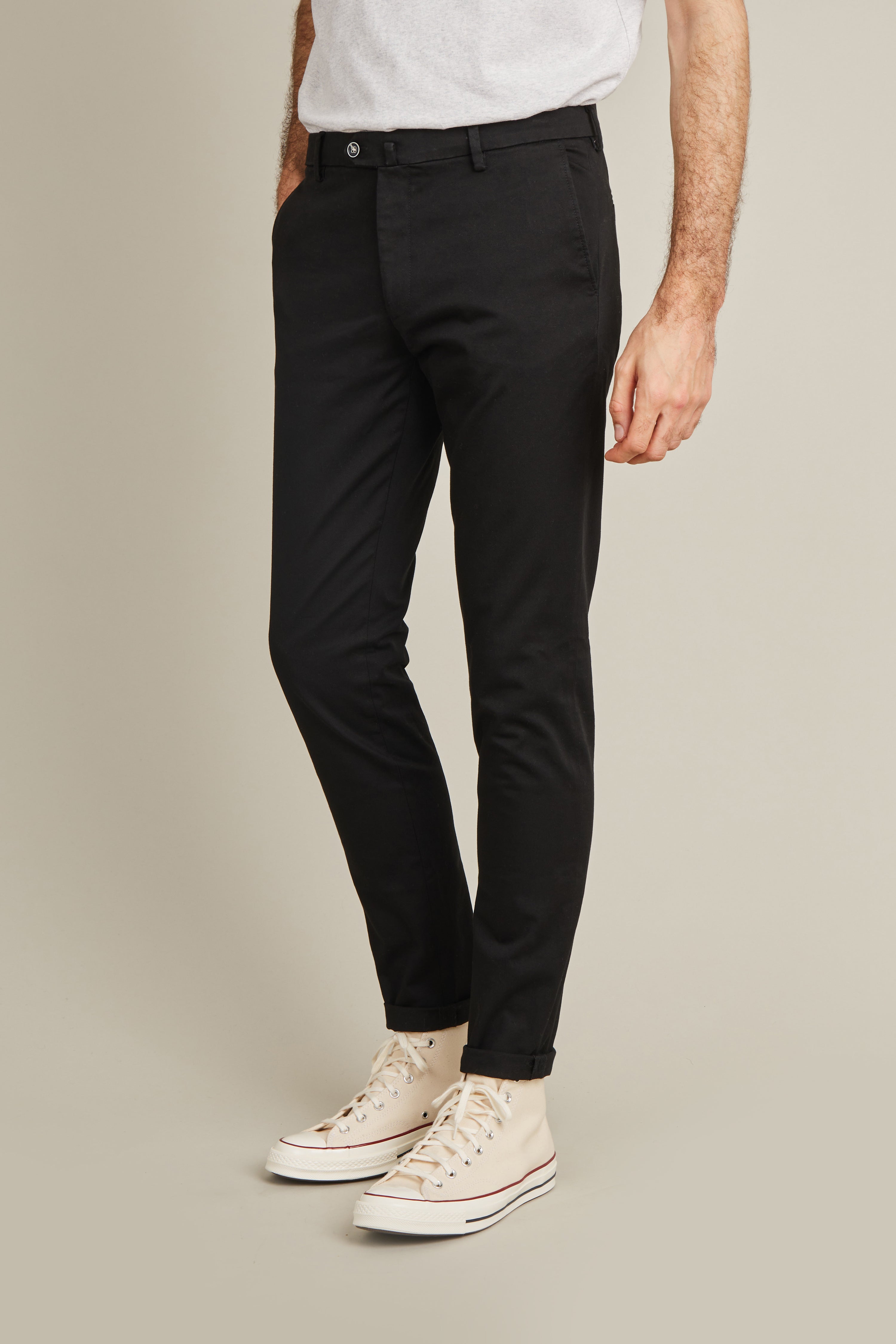le-pantalon-chinos-fm-lpc-18-chino-homme-noir-semi-slim image 4