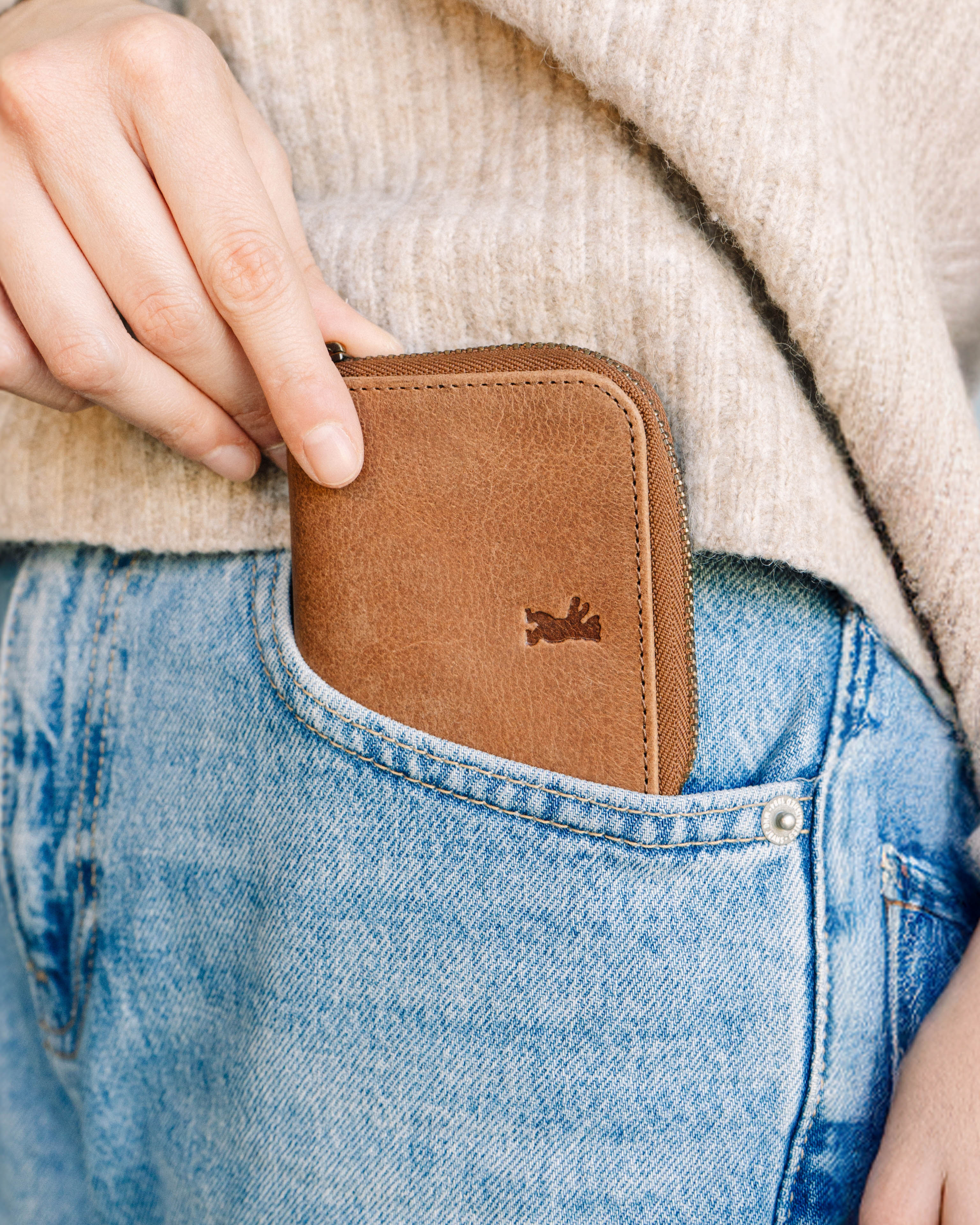 berliner-bags-braga-portefeuille-cuir-camel-slim-zip image 8