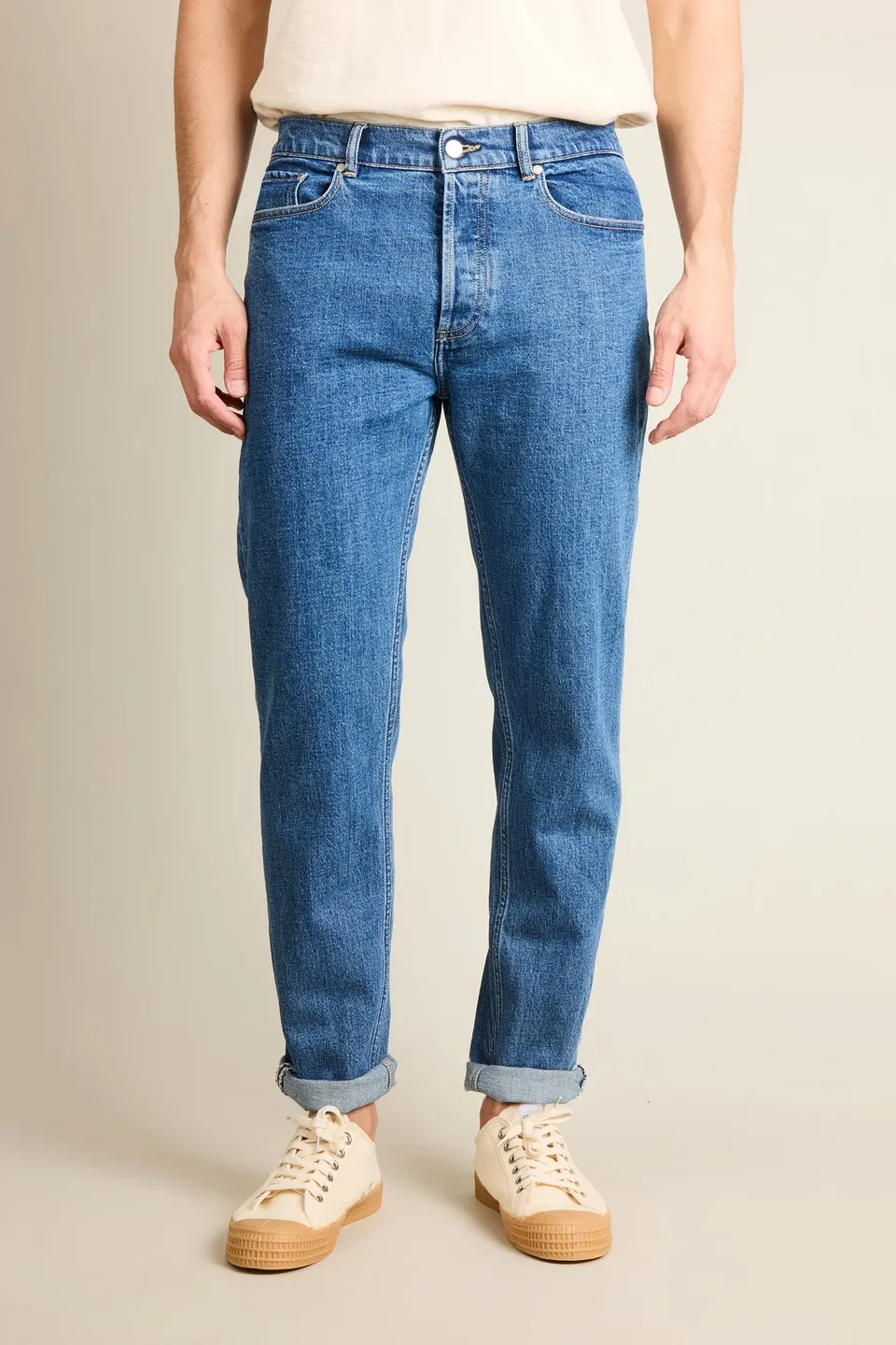 le-pantalon-jean-classique-jean-bleu-vintage image 1