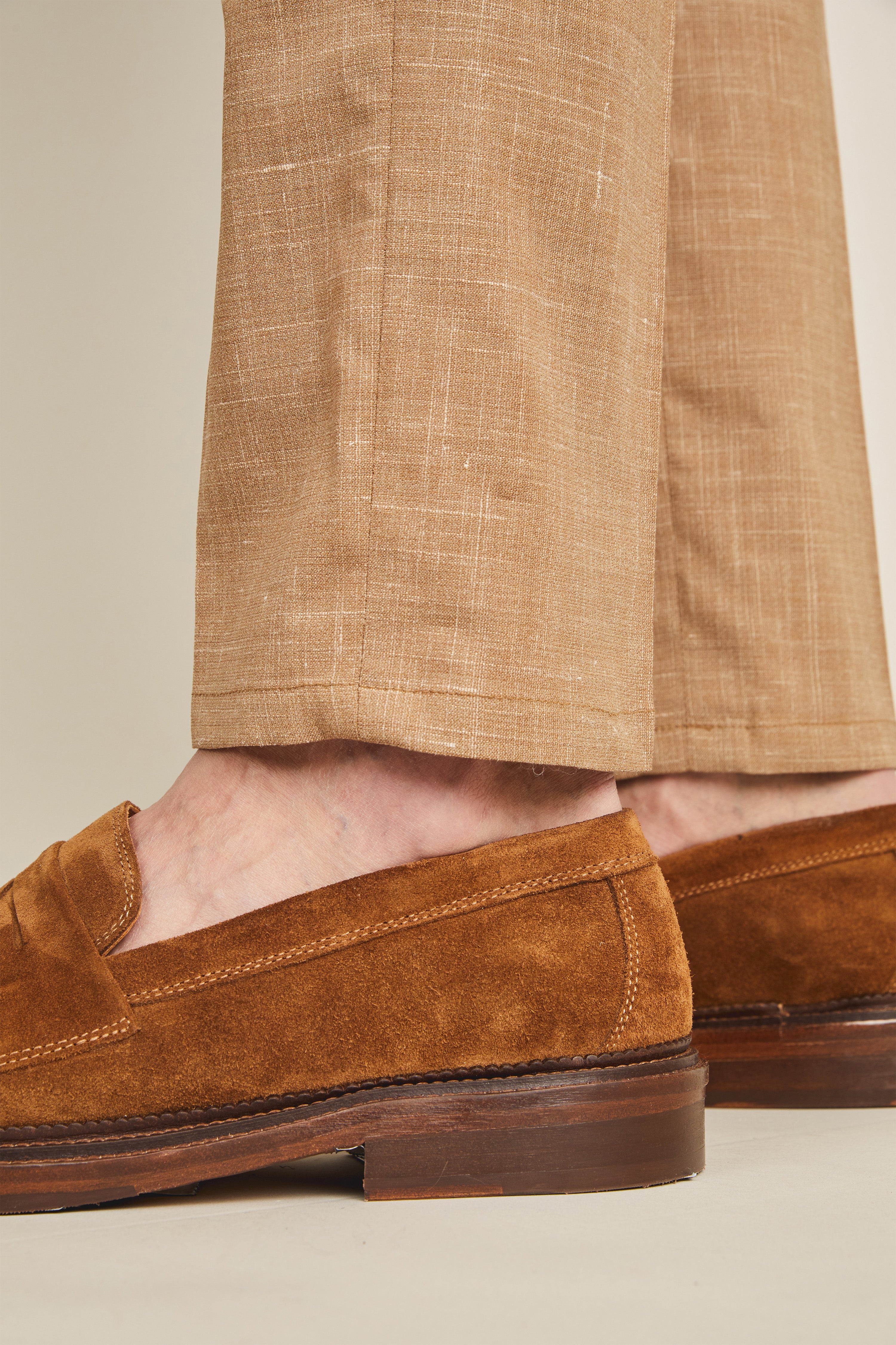 le-pantalon-pinces-l-ger-brun-pantalon-lin-laine-soie image 8