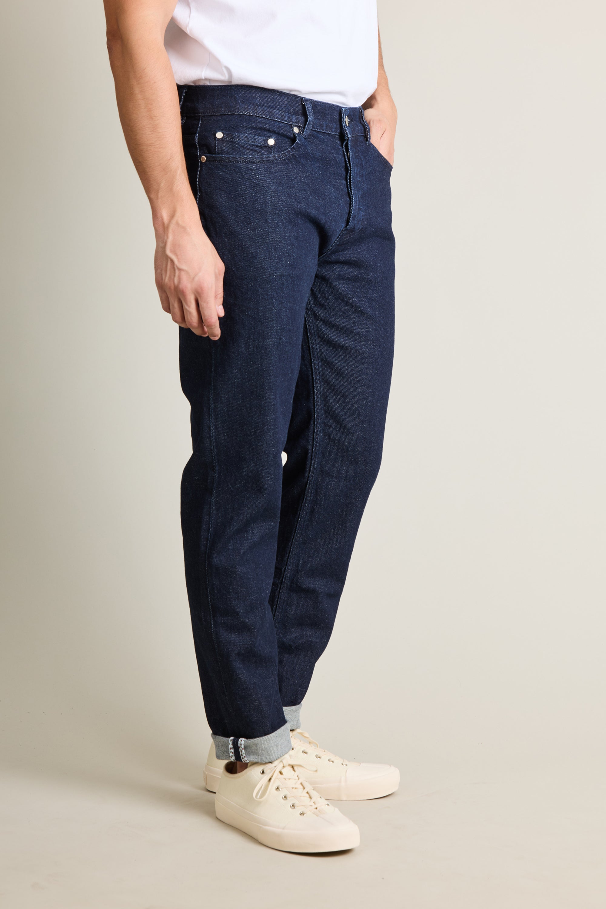 le-pantalon-jeans-homme-jean-classique-bleu-brut-semi-slim image 5
