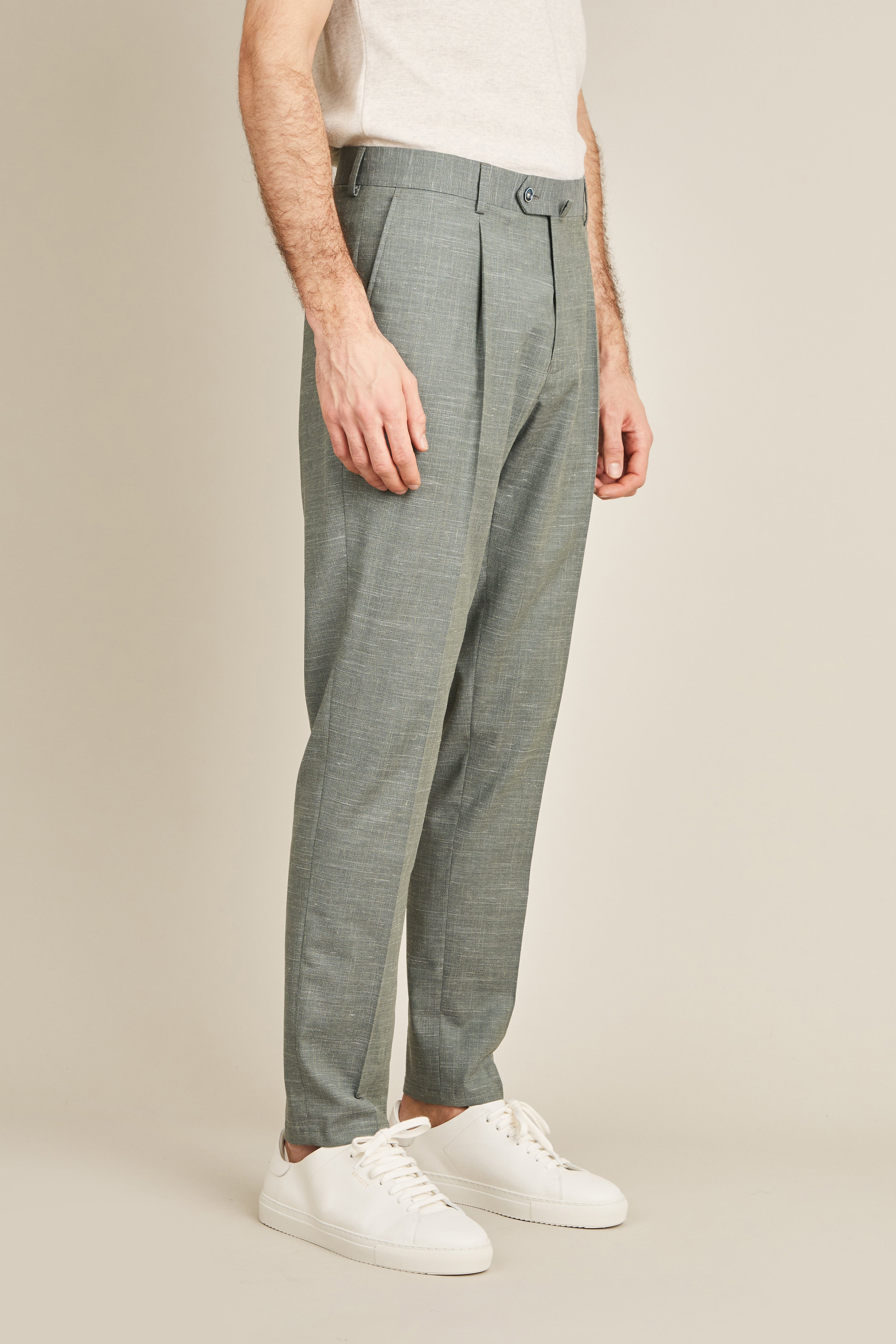 le-pantalon-fm-lpp-10-pantalon-pinces-vert-laine-lin-soie image 4
