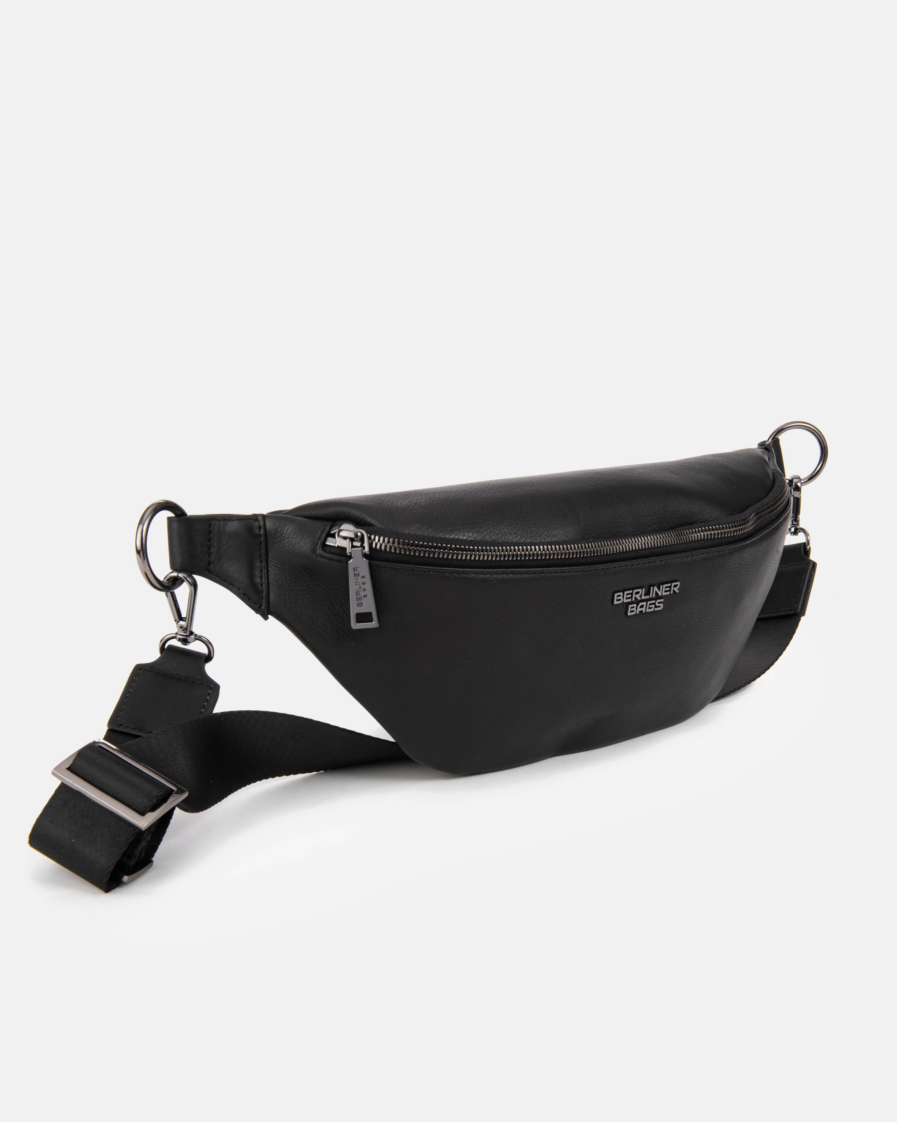 berliner-bags-mona-xl-sac-banane-cuir-noir-taille-r-glable image 6