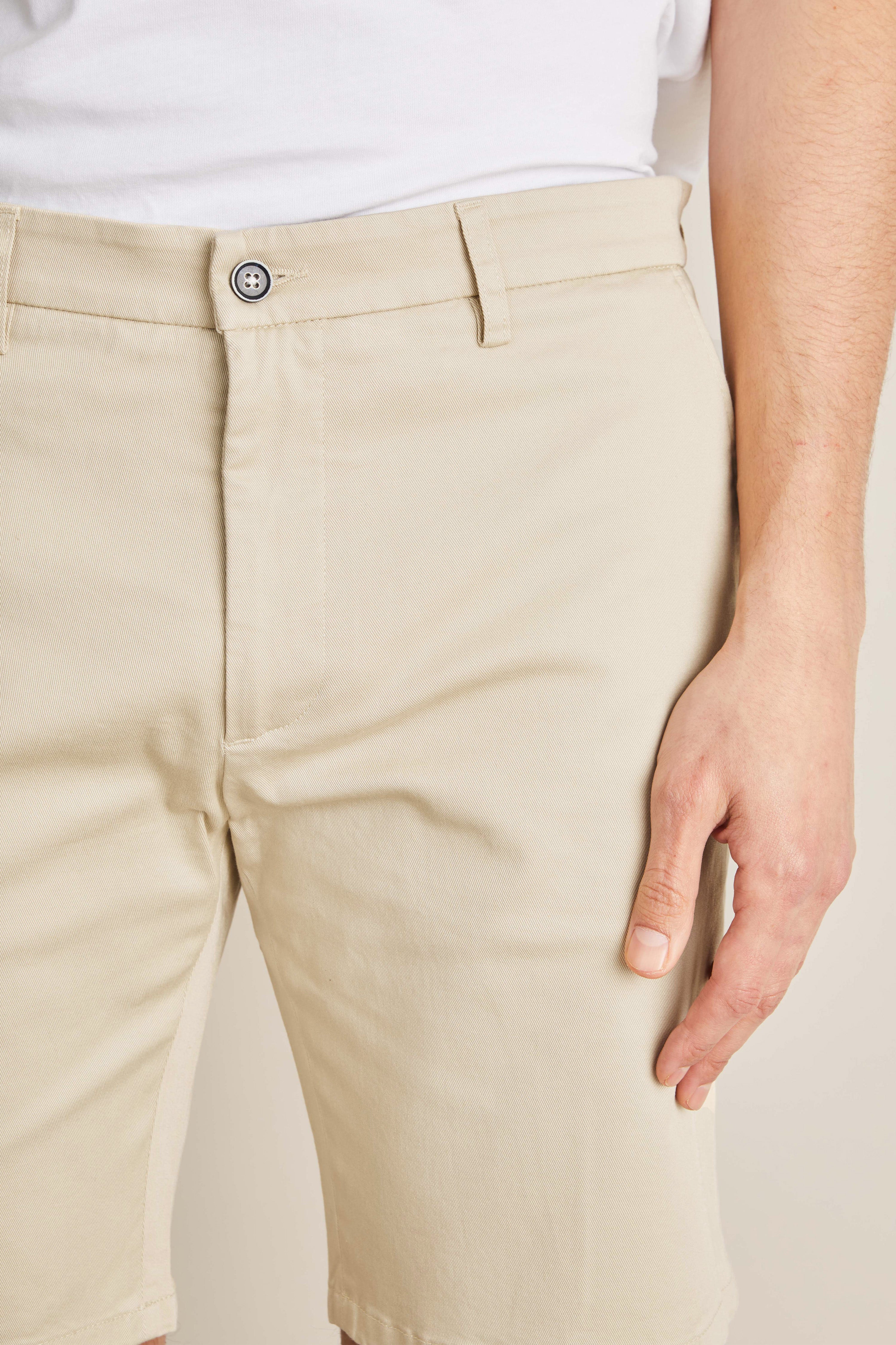 le-pantalon-bermuda-beige-clair-homme-coton image 2