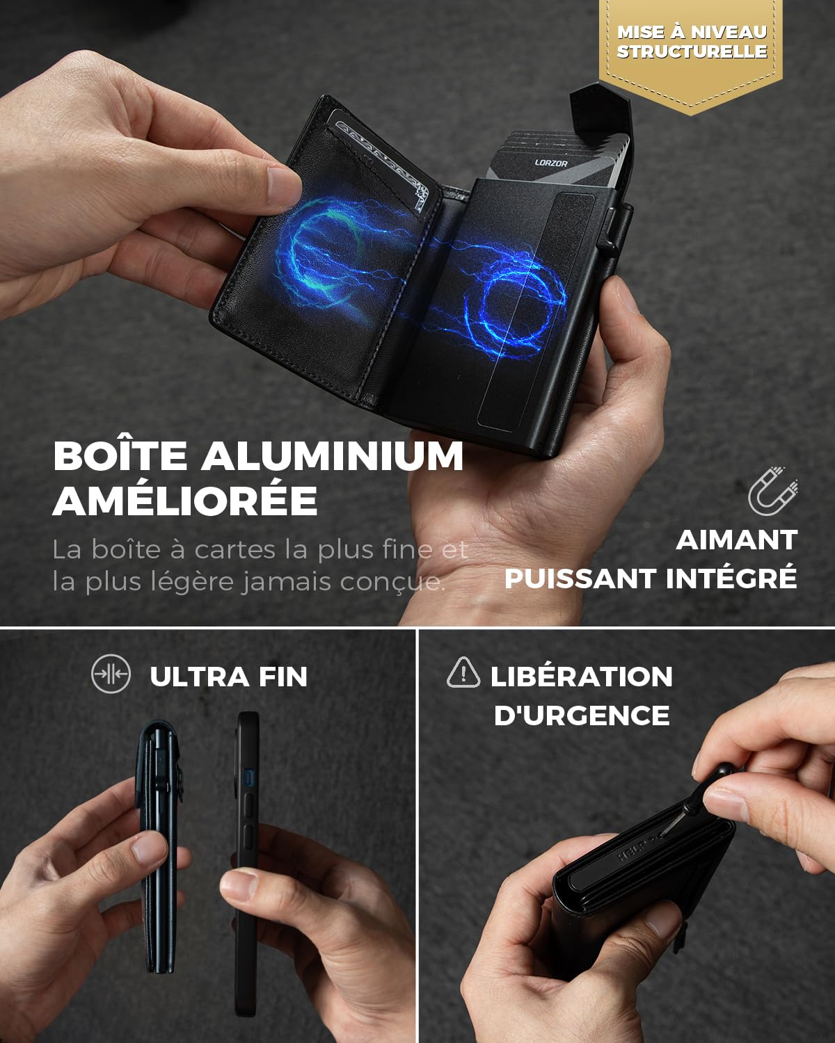 lorzor-leather-wallet-portefeuille-cuir-noir-10-cartes-rfid image 3