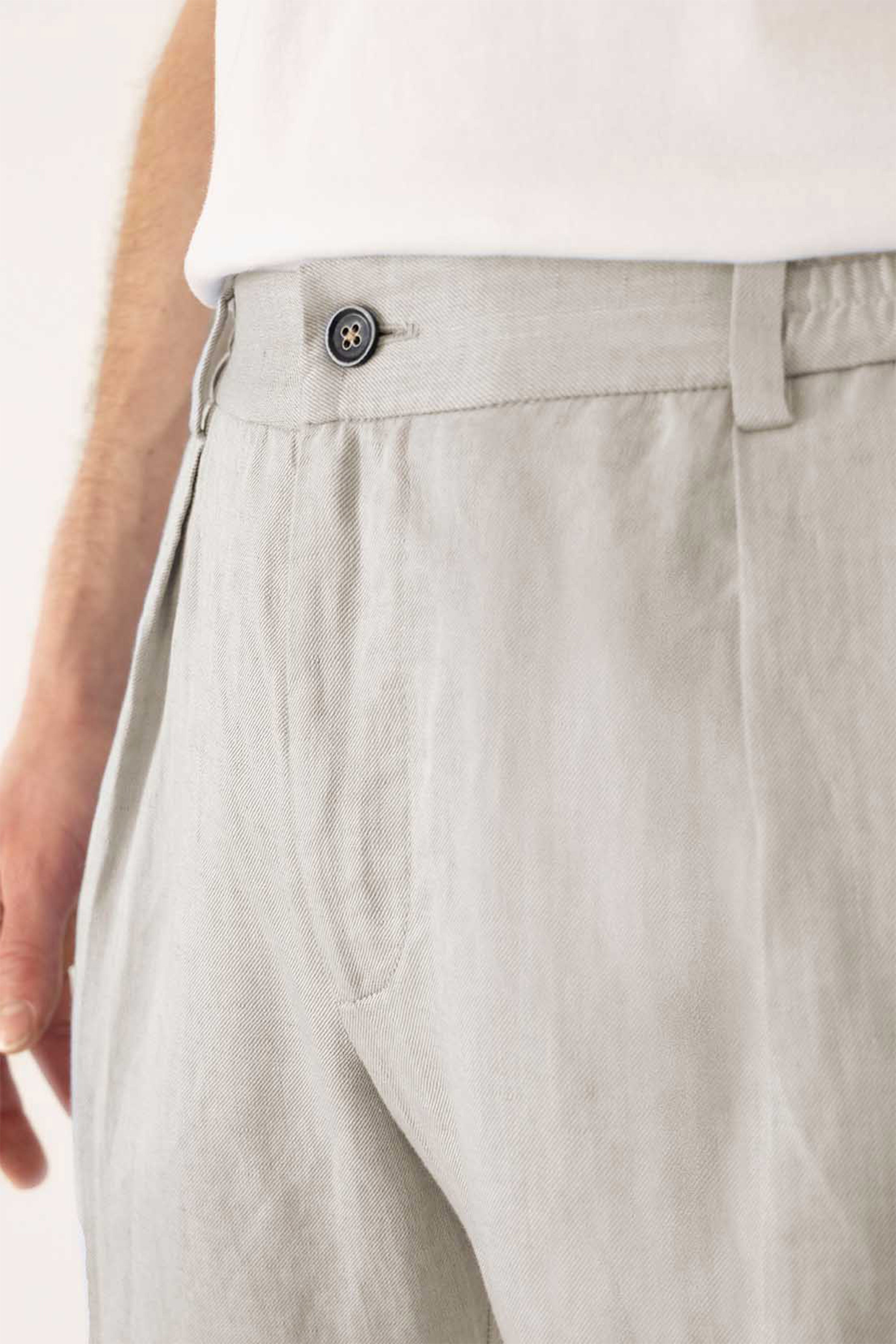 le-pantalon-pinces-l-ger-pantalon-gris-clair-lin image 2