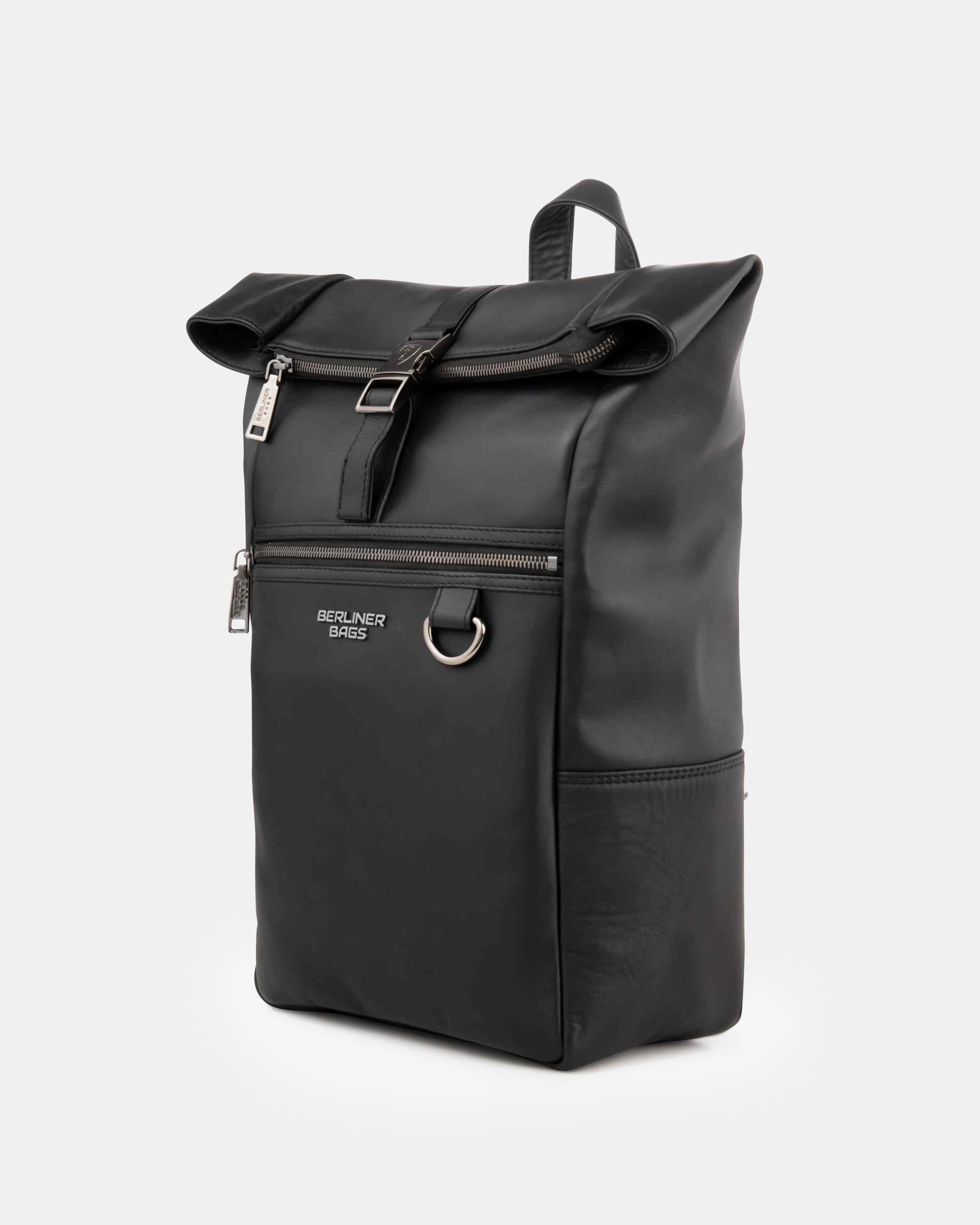 berliner-bags-harlem-sac-dos-cuir-noir-ordinateur image 6