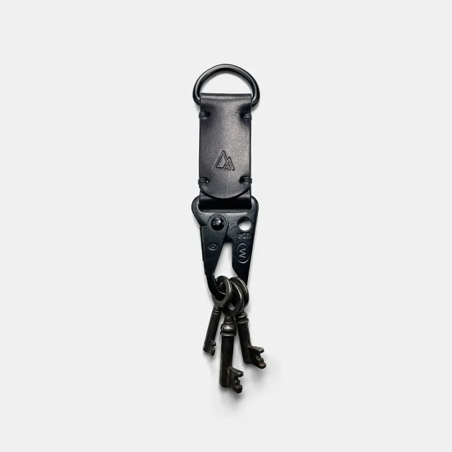darksails-porte-cl-s-mousqueton-cuir-noir-pleine-fleur image 1
