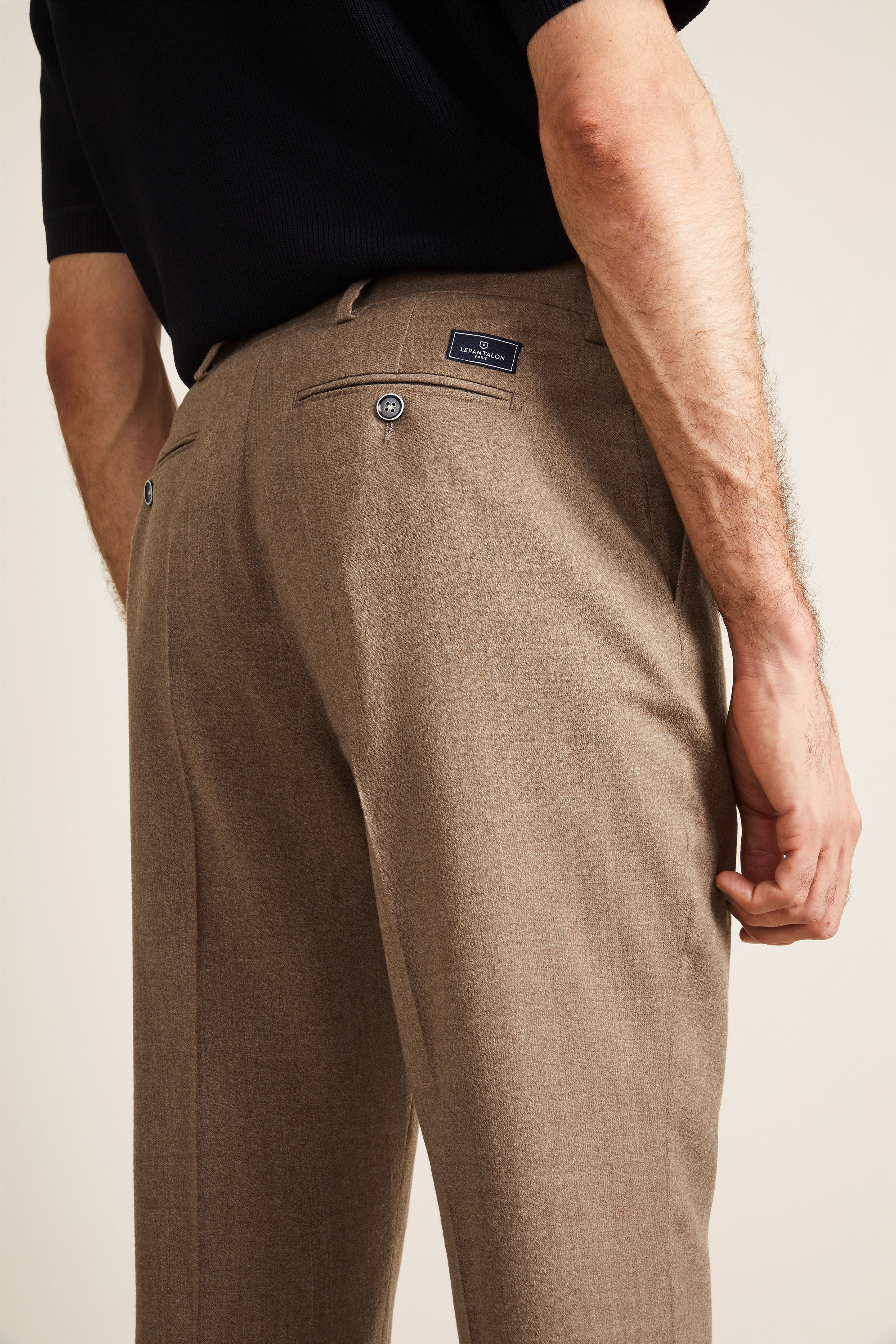 le-pantalon-flanelle-fm-lpfs-2-pantalon-camel-m-rinos-stretch image 4
