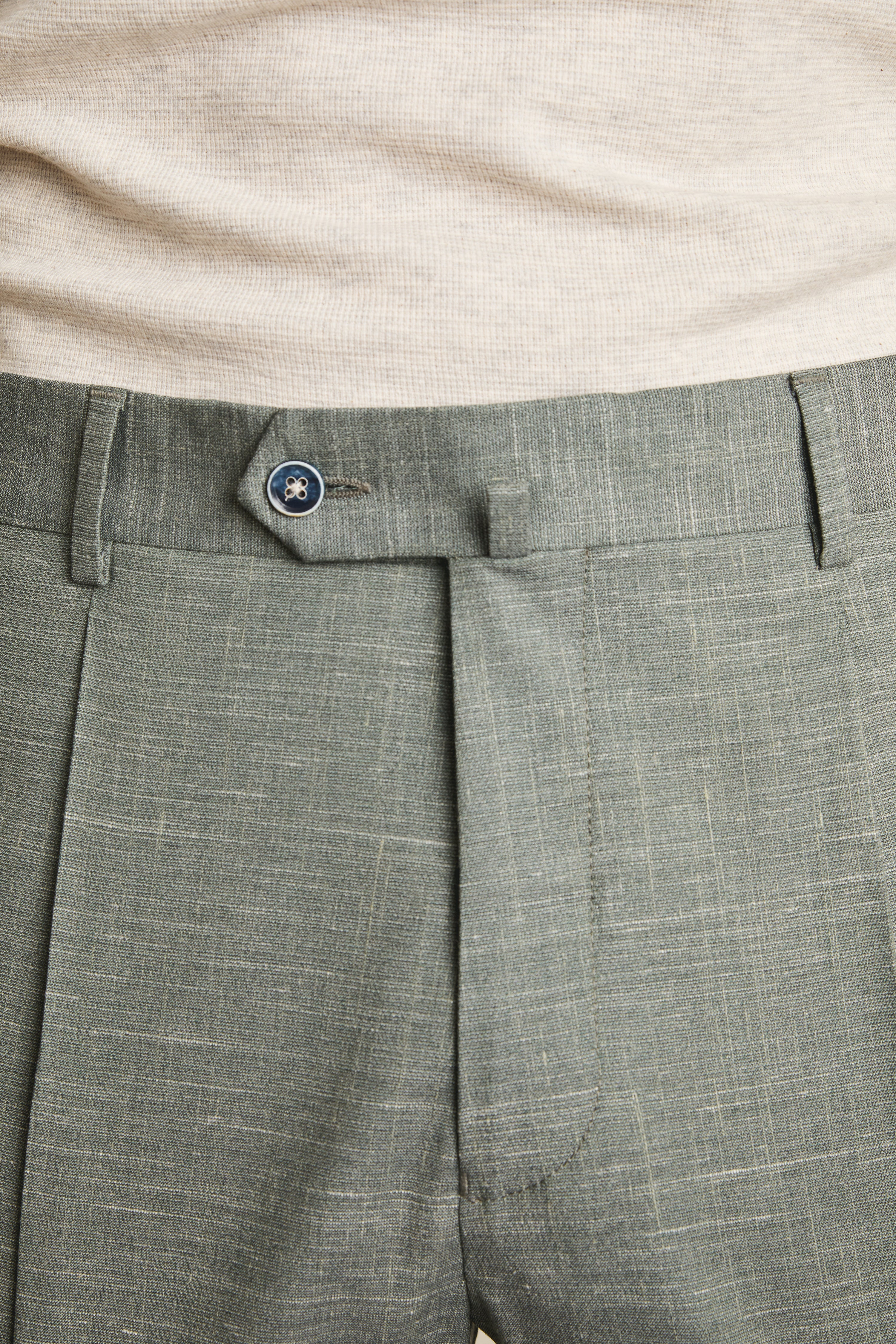 le-pantalon-fm-lpp-10-pantalon-pinces-vert-laine-lin-soie image 2