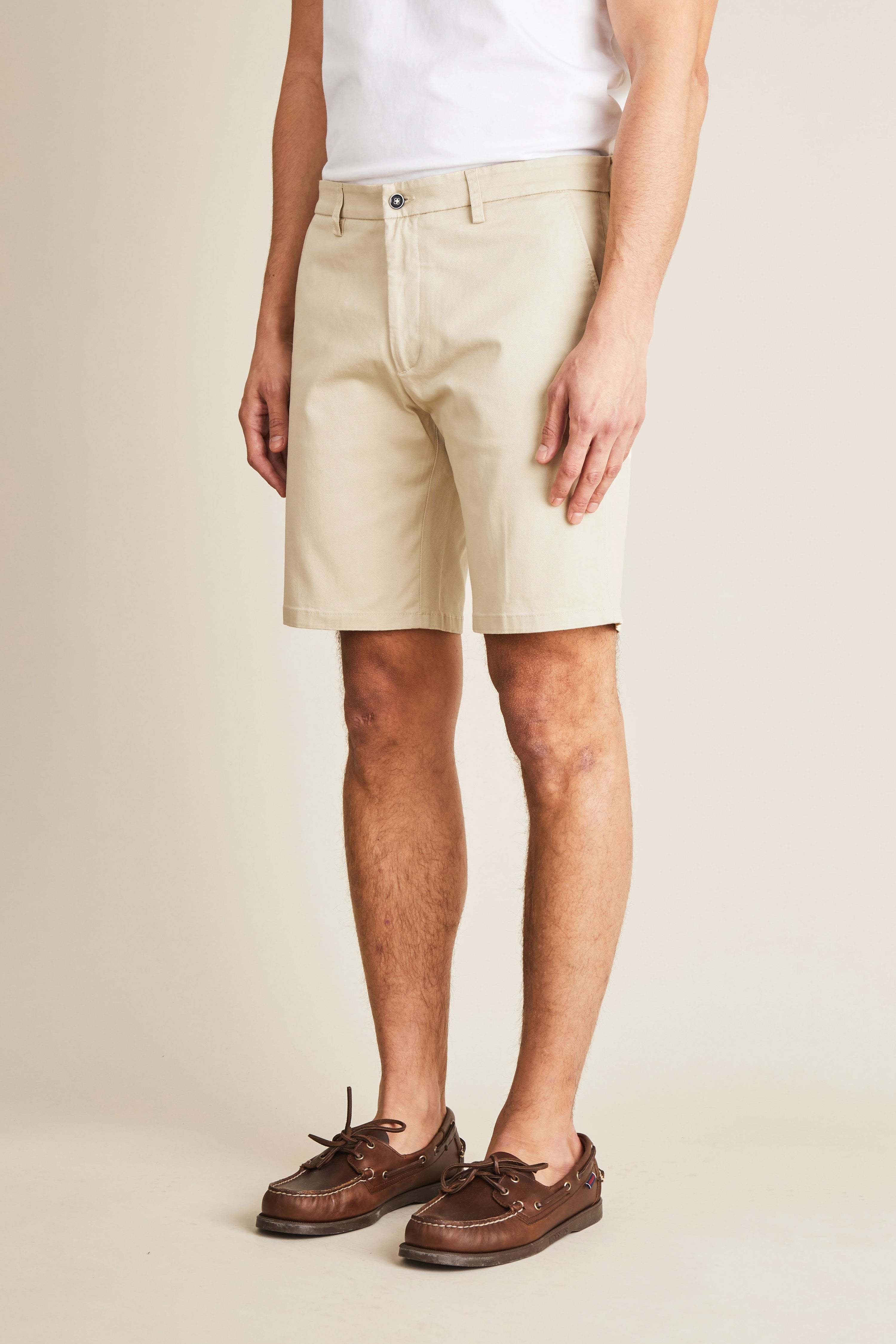 le-pantalon-bermuda-beige-clair-homme-coton image 5