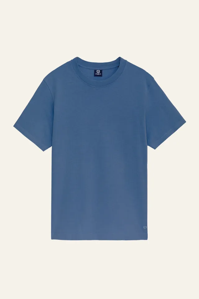 le-pantalon-tee-shirt-bleu-t-shirt-coton-bio-homme image 1