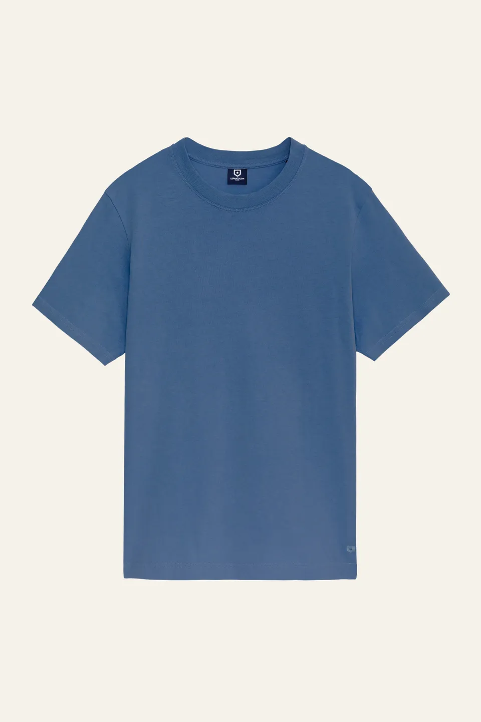 le-pantalon-tee-shirt-bleu-t-shirt-coton-bio-homme image 1