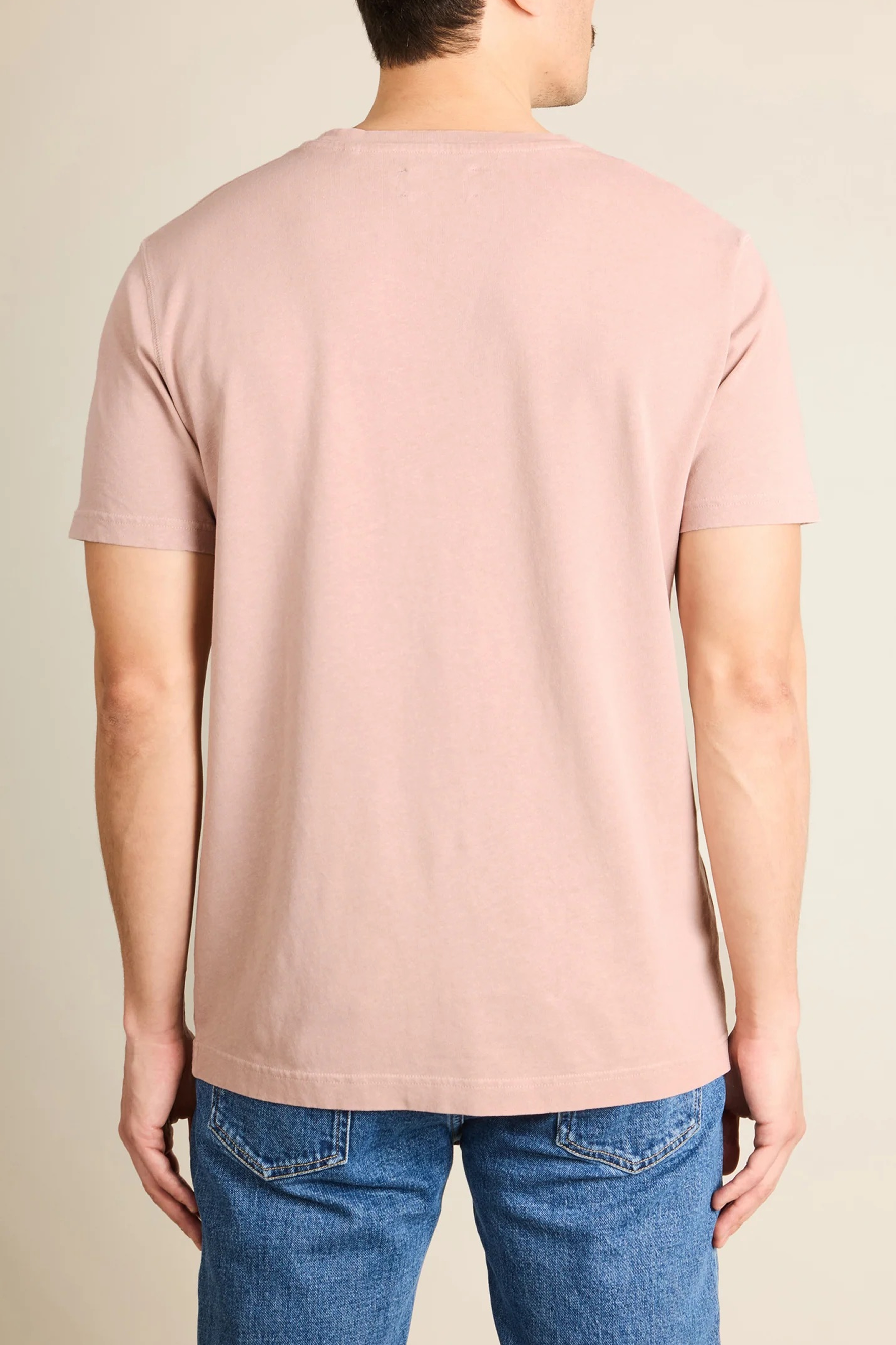 le-pantalon-t-shirt-coton-lin-vieux-rose-homme-coupe-droite image 3