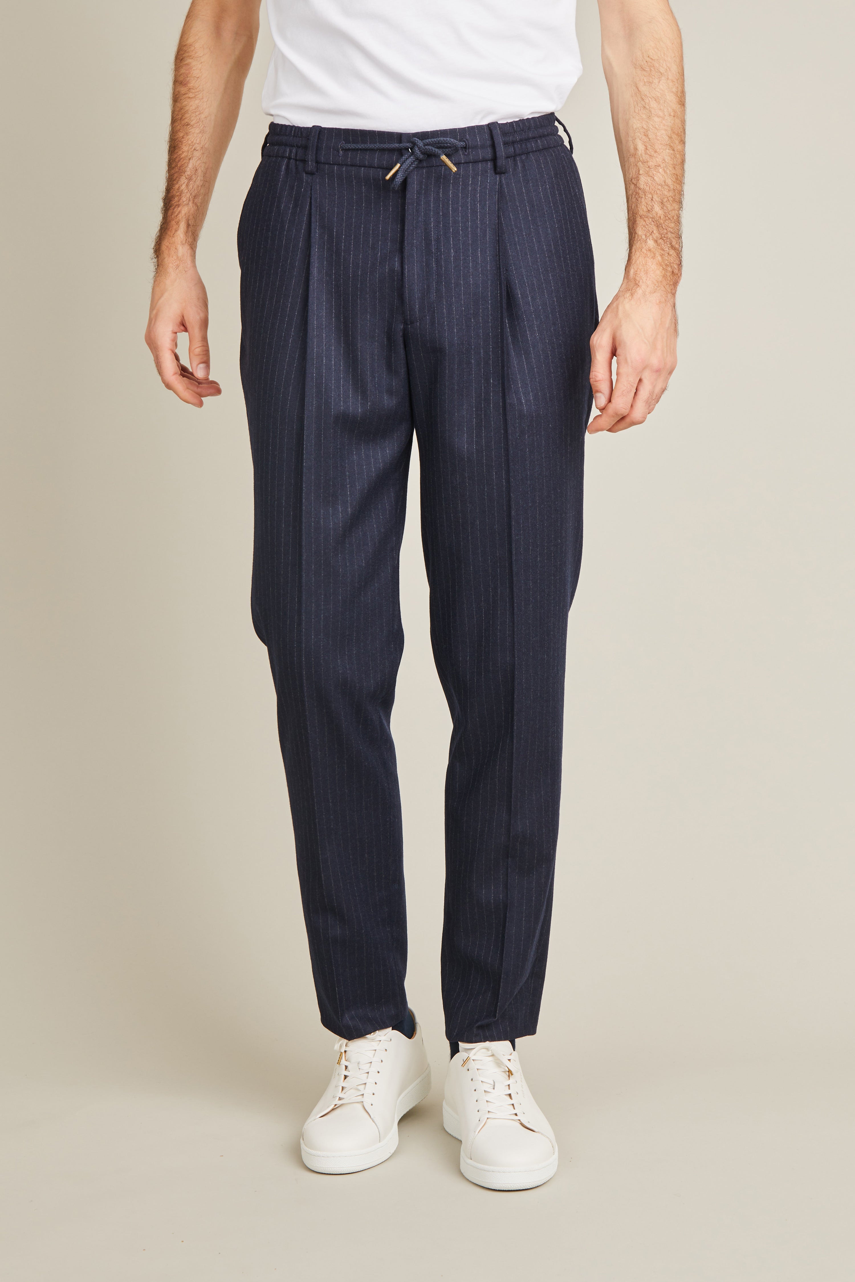 le-pantalon-jogpant-flanelle-pantalon-laine-marine image 1