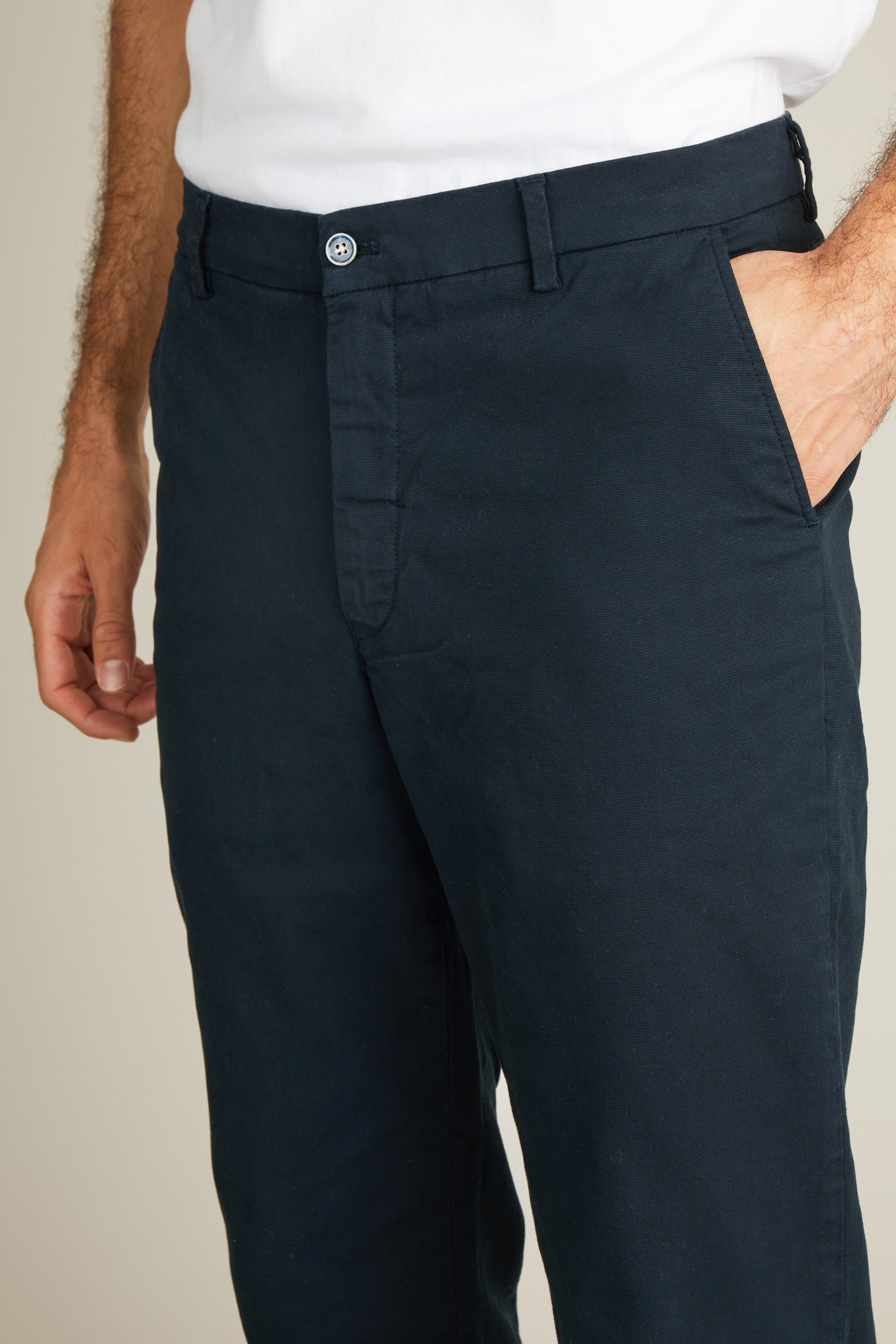le-pantalon-chinos-homme-chino-sport-bleu-marine-carotte image 3
