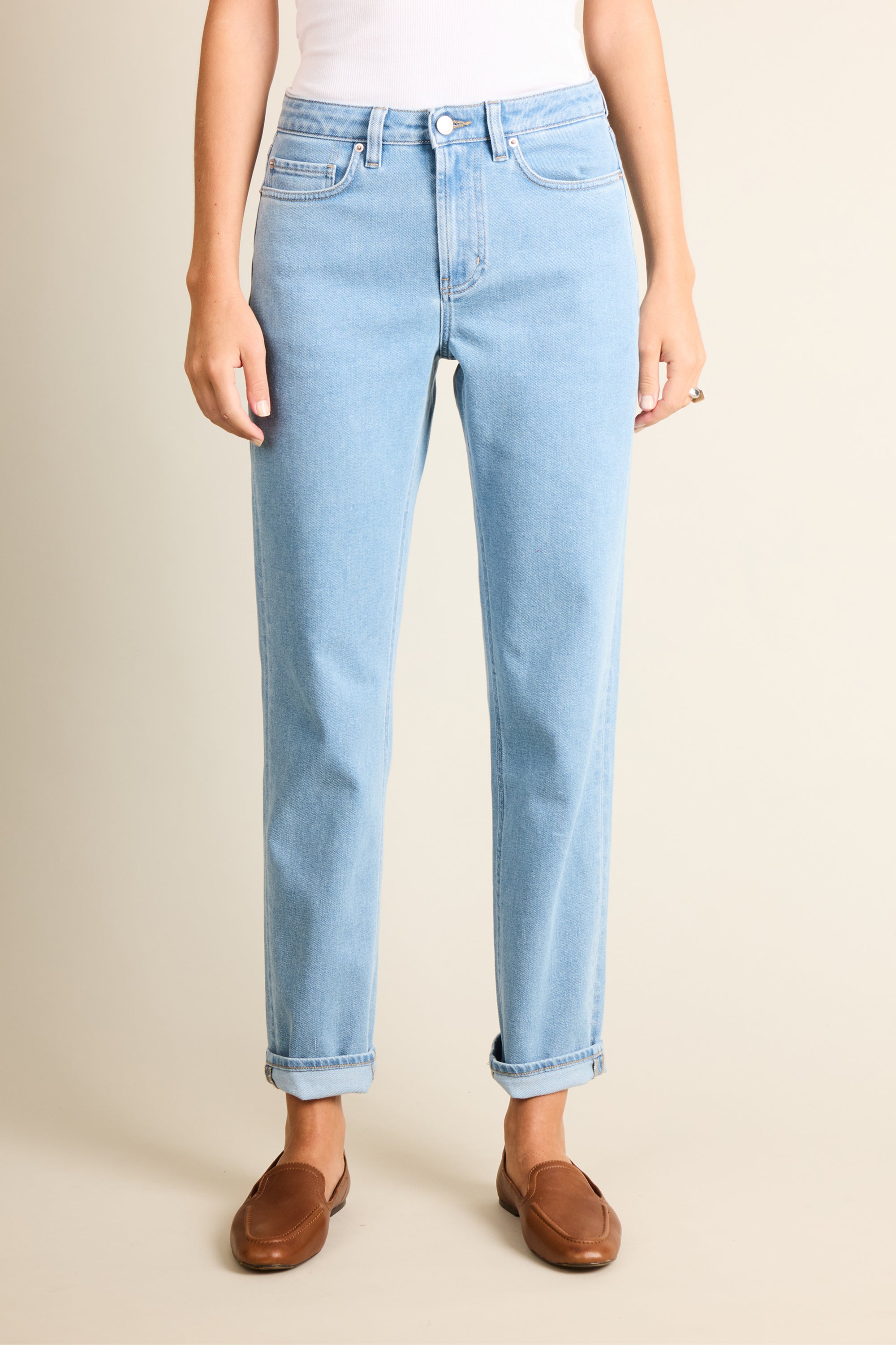 le-pantalon-jean-girlfriend-bleached-femme-coton-recycl image 4
