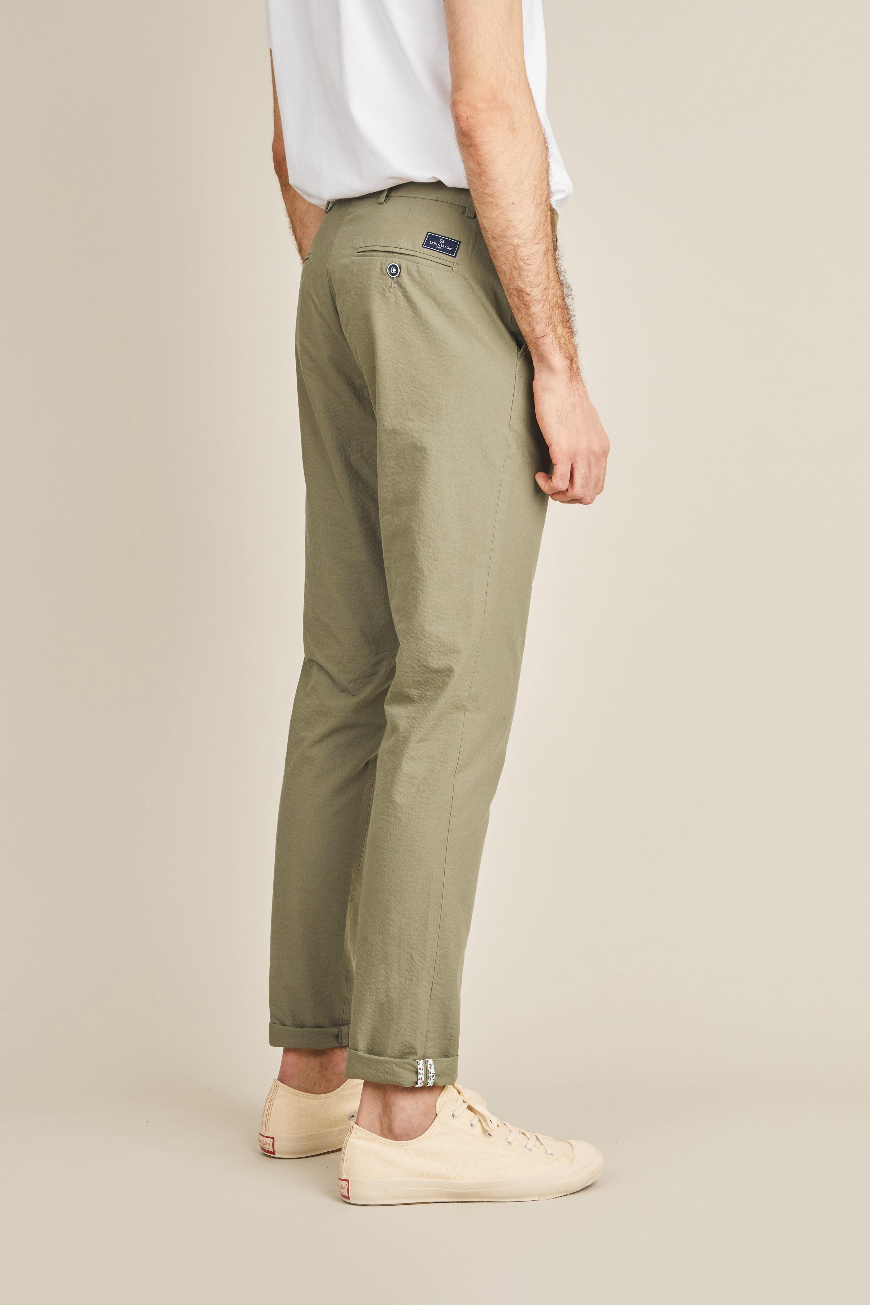 le-pantalon-chinos-homme-chino-seersucker-kaki-coton-t image 5