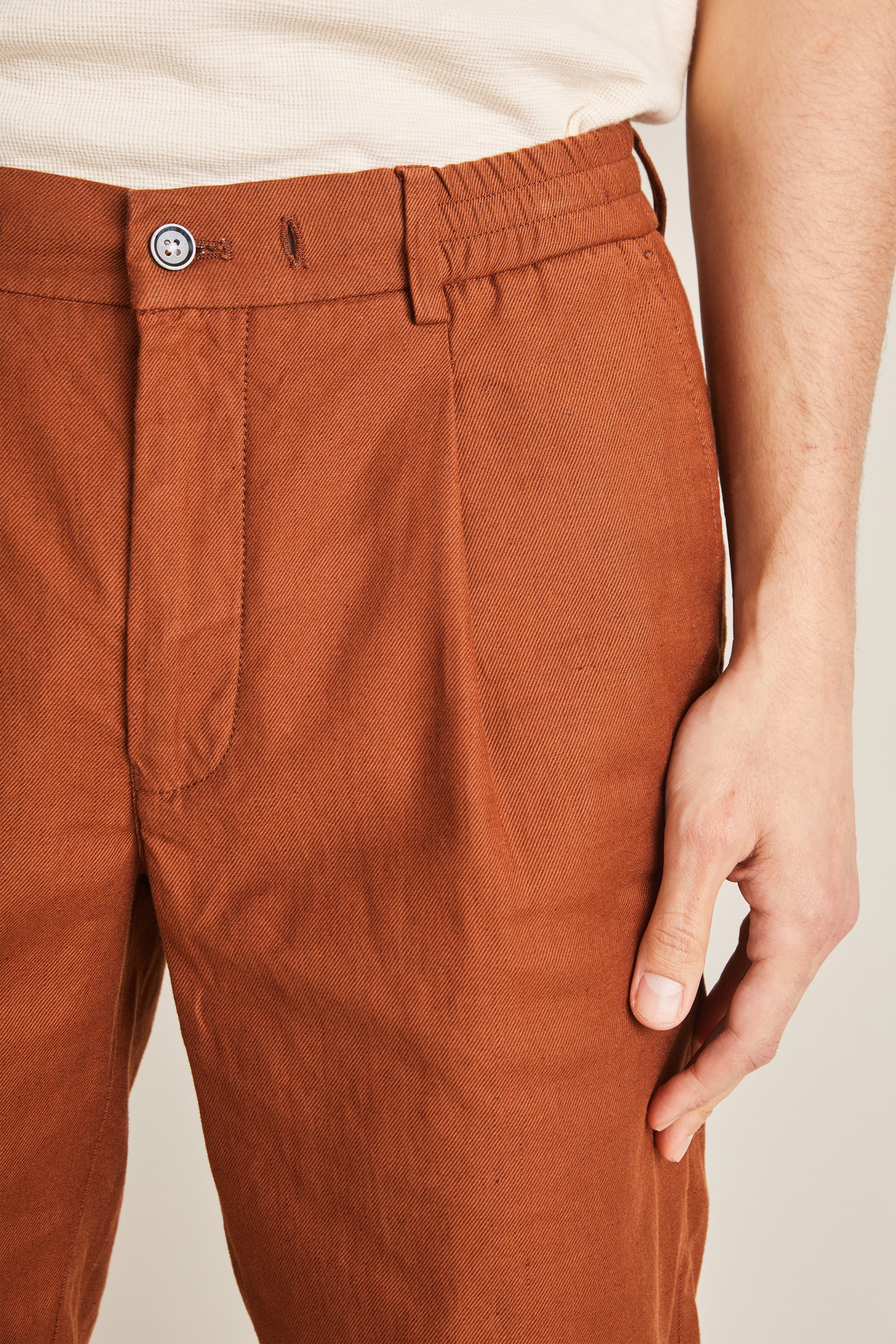 le-pantalon-bermuda-coton-lin-terracotta-short-homme-lastiqu image 3