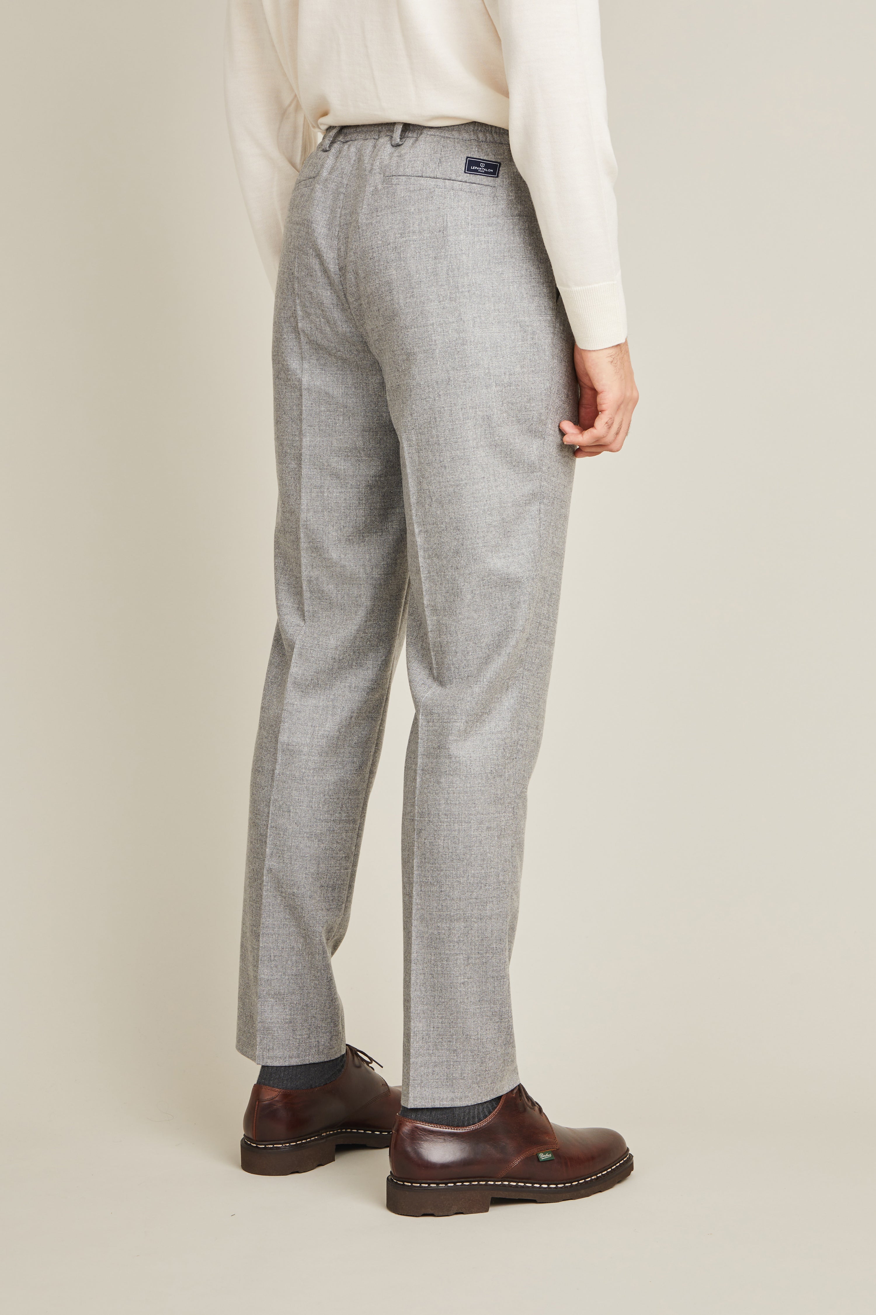 le-pantalon-jogpant-flanelle-gris-pantalon-laine-m-rinos image 7