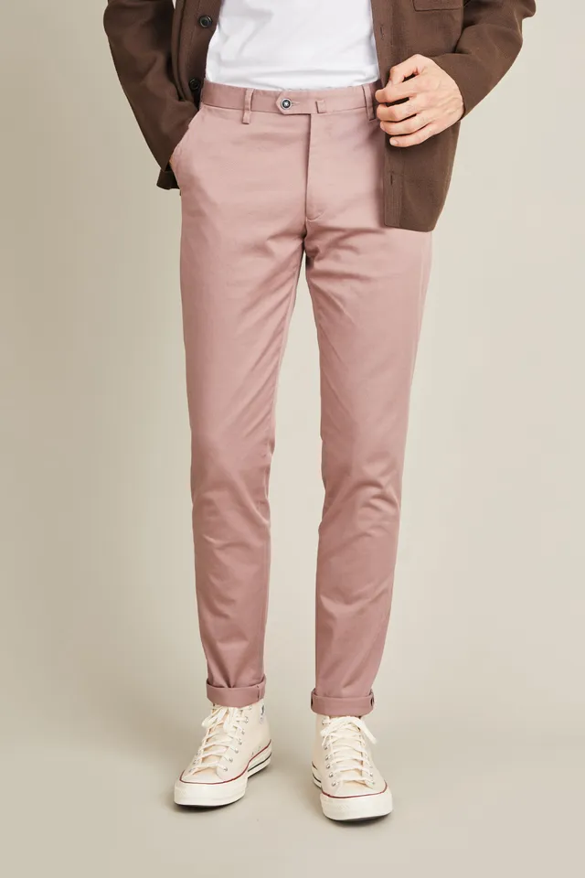 le-pantalon-chinos-homme-chino-bois-de-rose-chino-rose-coton image 1