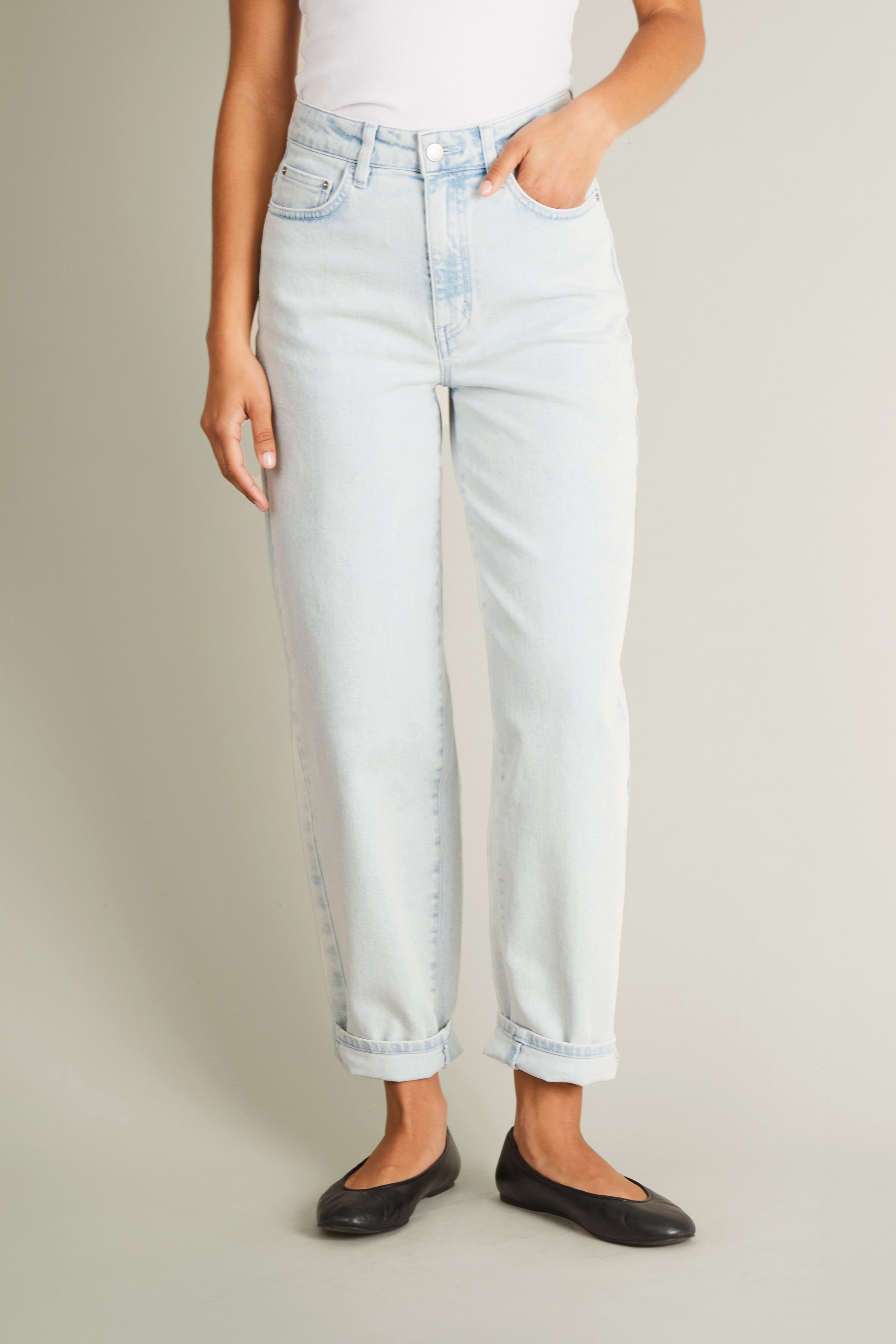 le-pantalon-jean-balloon-jean-femme-ice-blue-coupe-large image 1