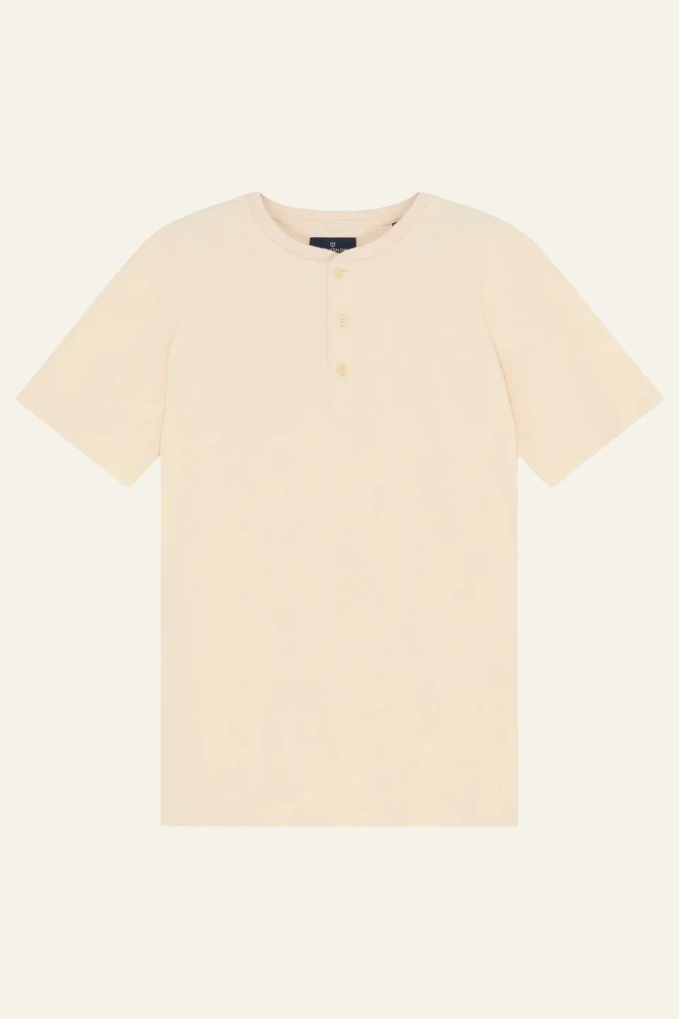 le-pantalon-henley-cru-tee-shirt-coton-3-boutons image 1