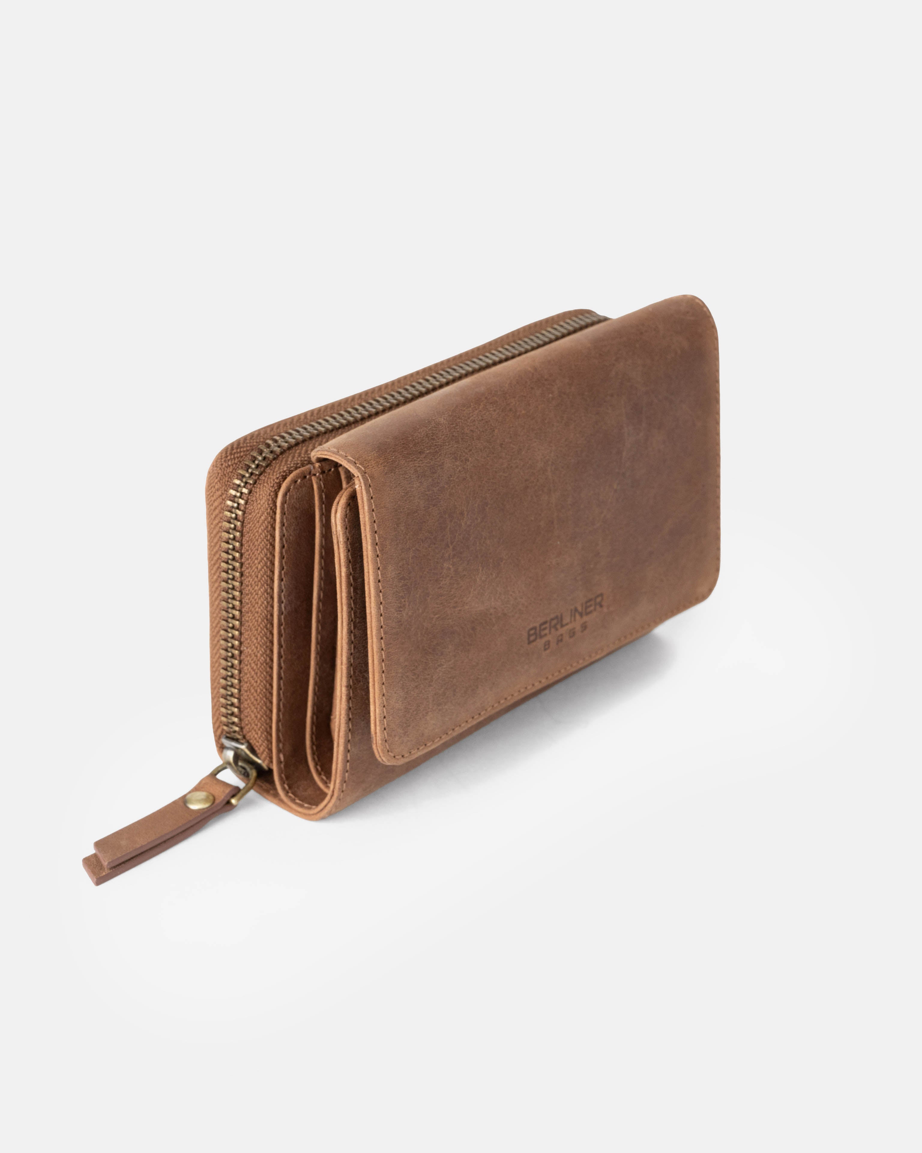 berliner-bags-vienna-portefeuille-femme-camel-15-cartes-rfid image 3