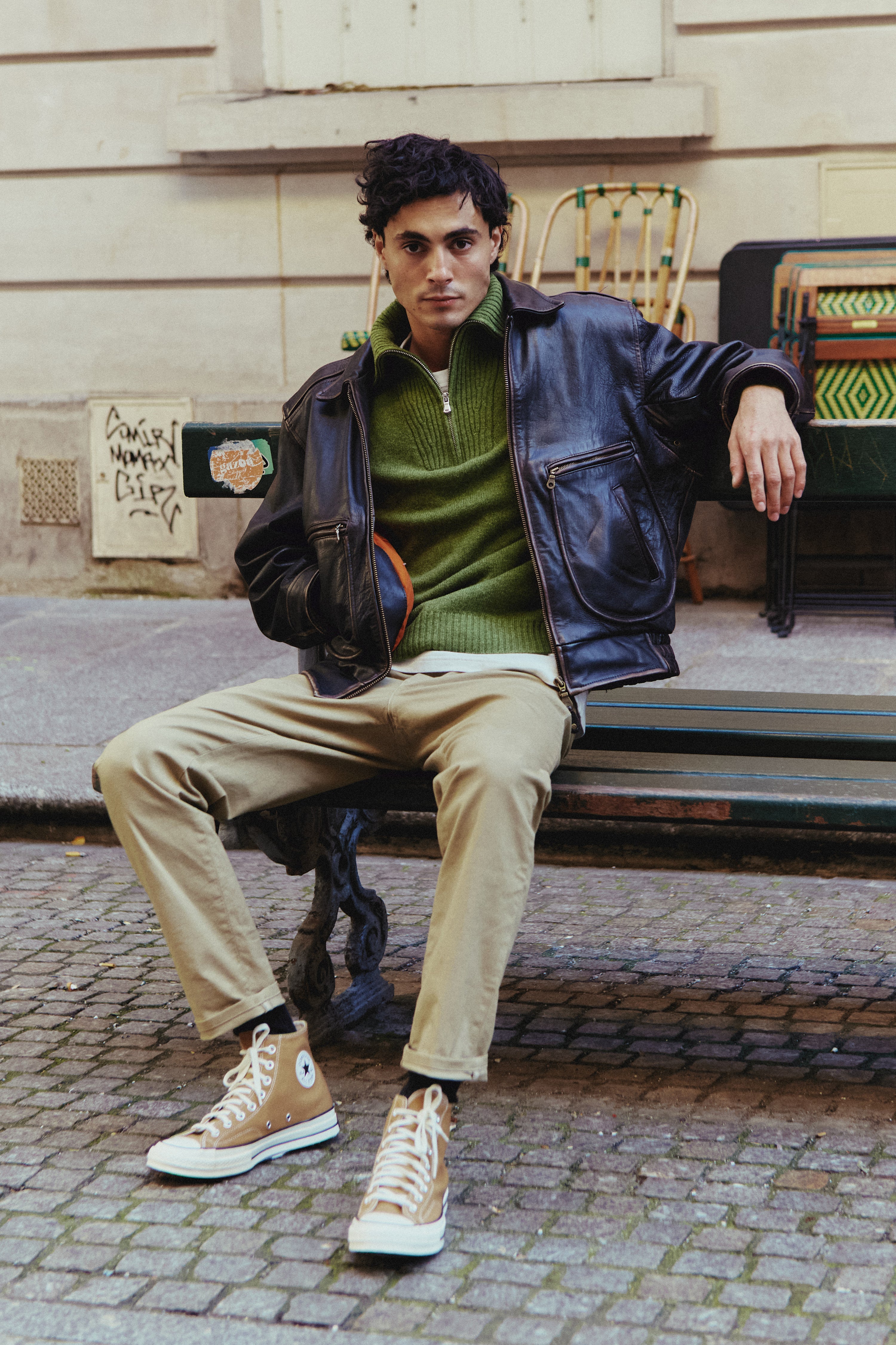 le-pantalon-chinos-homme-chino-sport-beige-carotte image 8