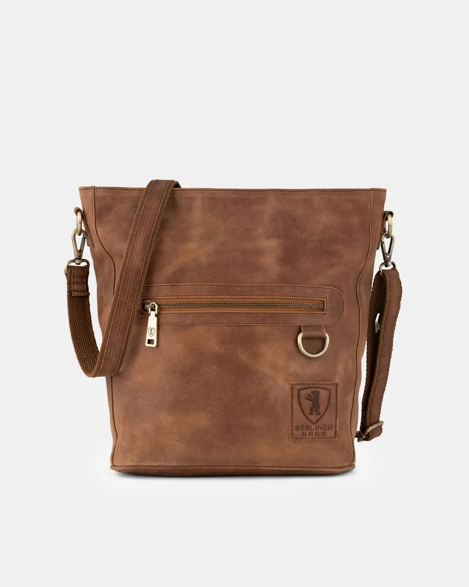 berliner-bags-siena-sac-paule-camel-cuir-vintage-bandouli-re image 1
