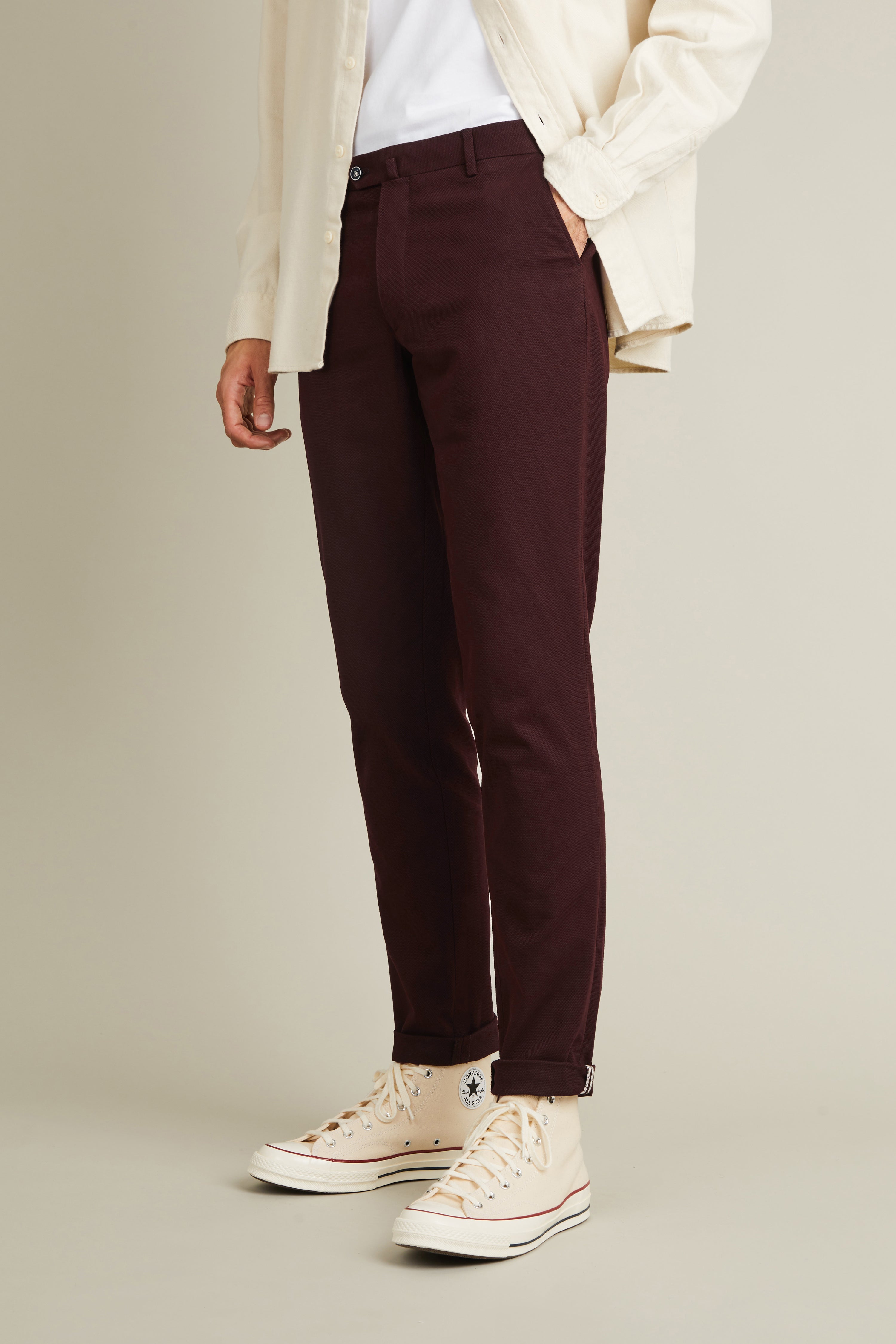 le-pantalon-chinos-homme-chino-bordeaux-pantalon-coton-semi-slim image 6