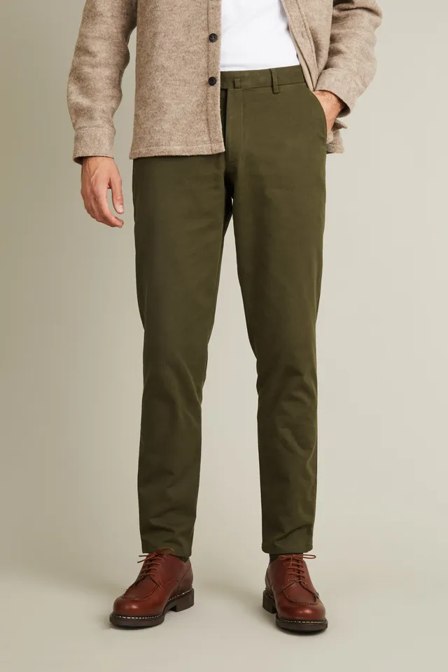 le-pantalon-chino-fm-lpct-3-pantalon-kaki-textur-coton-stretch image 1