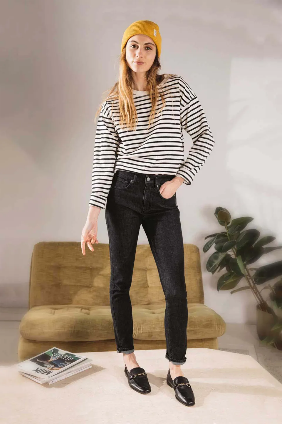 le-pantalon-jeans-homme-jean-slim-vintage-noir-stretch-recycl image 1