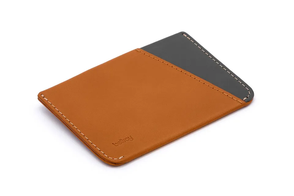 bellroy-micro-sleeve-portefeuille-cuir-caramel-ultra-fin image 1