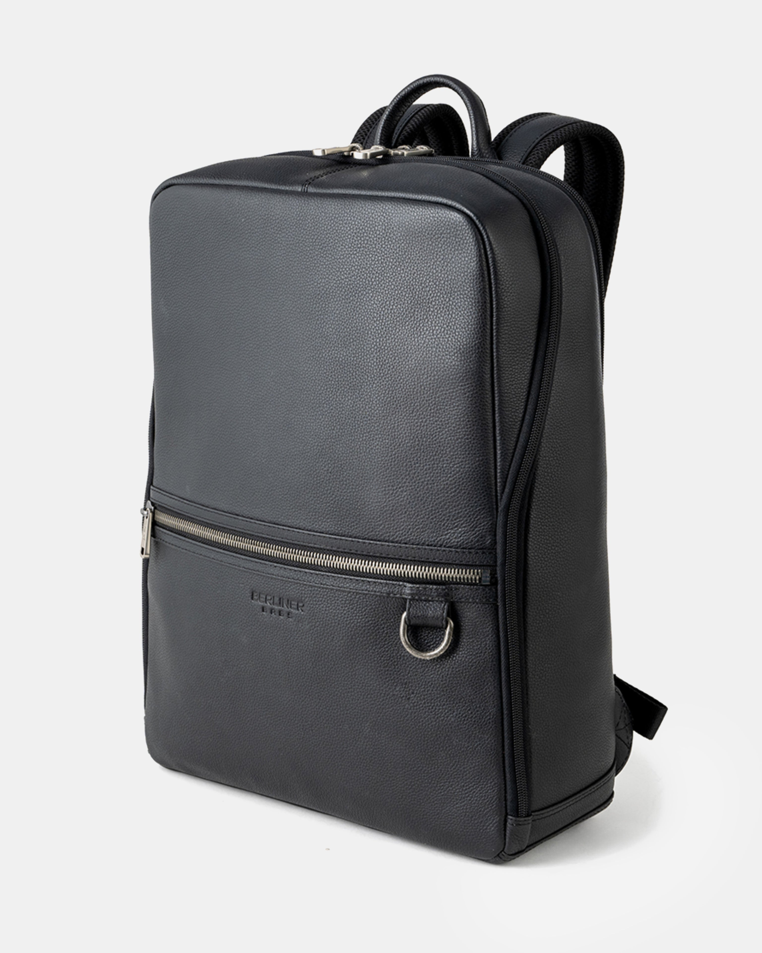 berliner-bags-helsinki-sac-dos-cuir-noir-minimaliste image 3