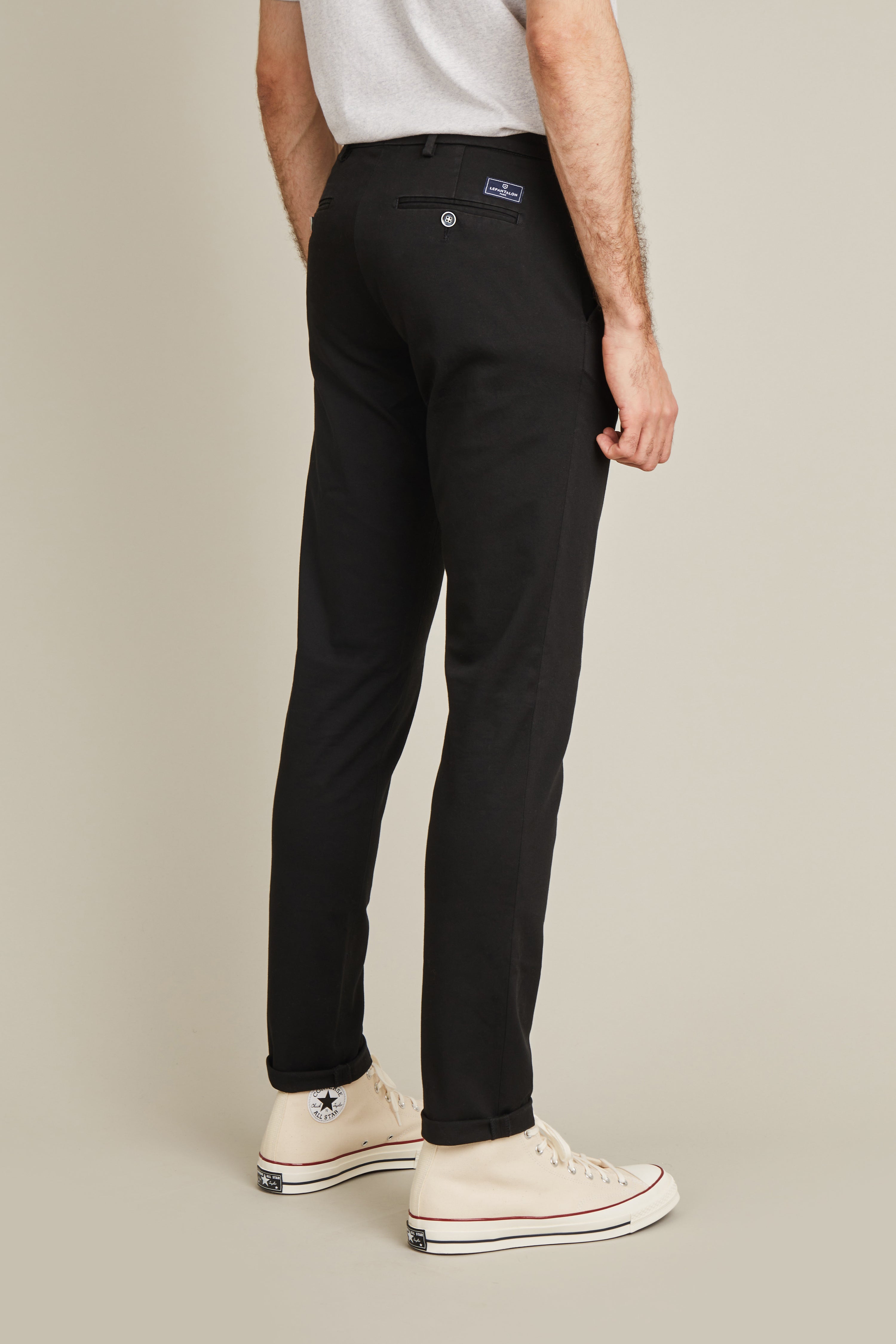 le-pantalon-chinos-fm-lpc-18-chino-homme-noir-semi-slim image 5