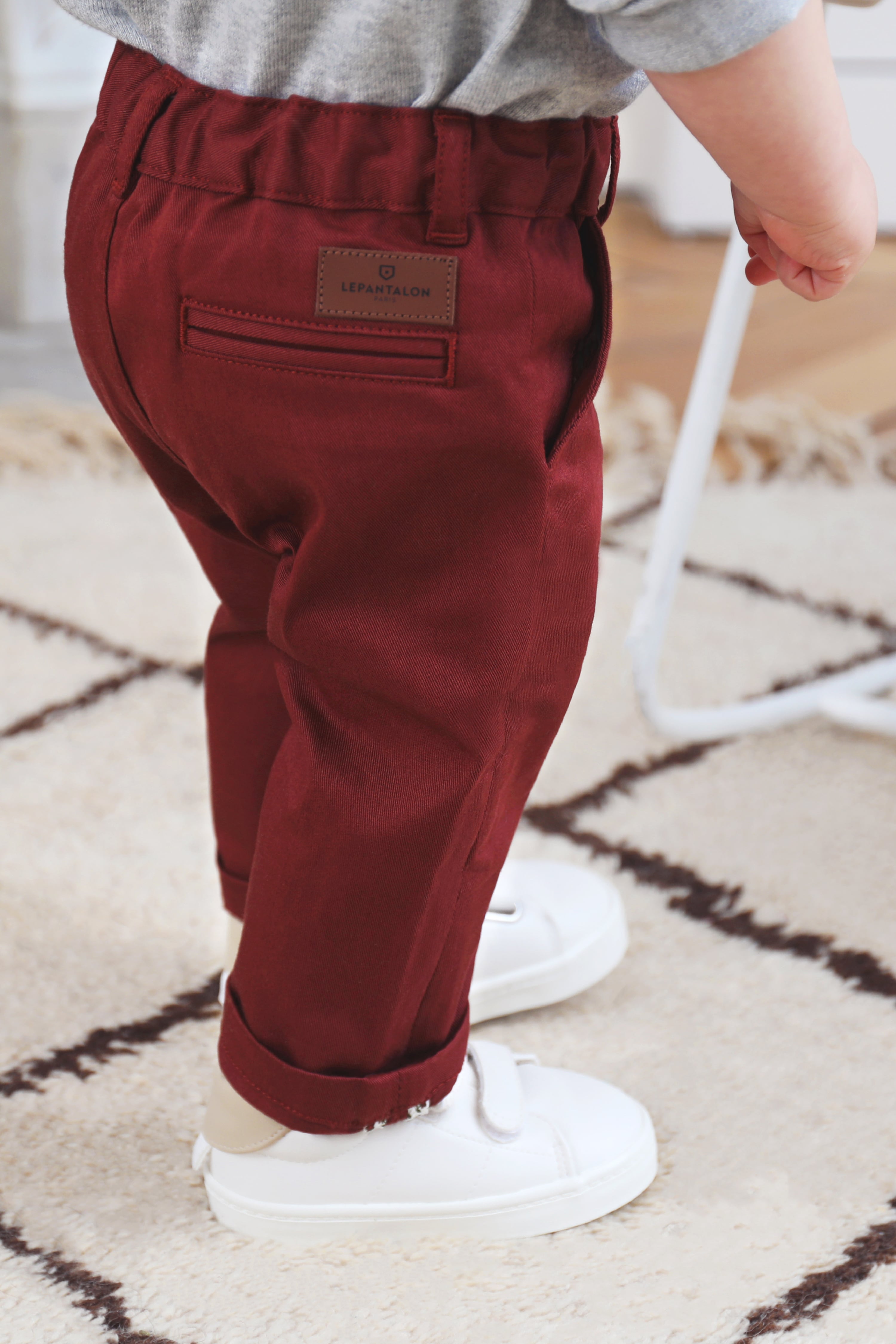 le-pantalon-chinos-enfant-chino-beige-coton-semi-slim image 4
