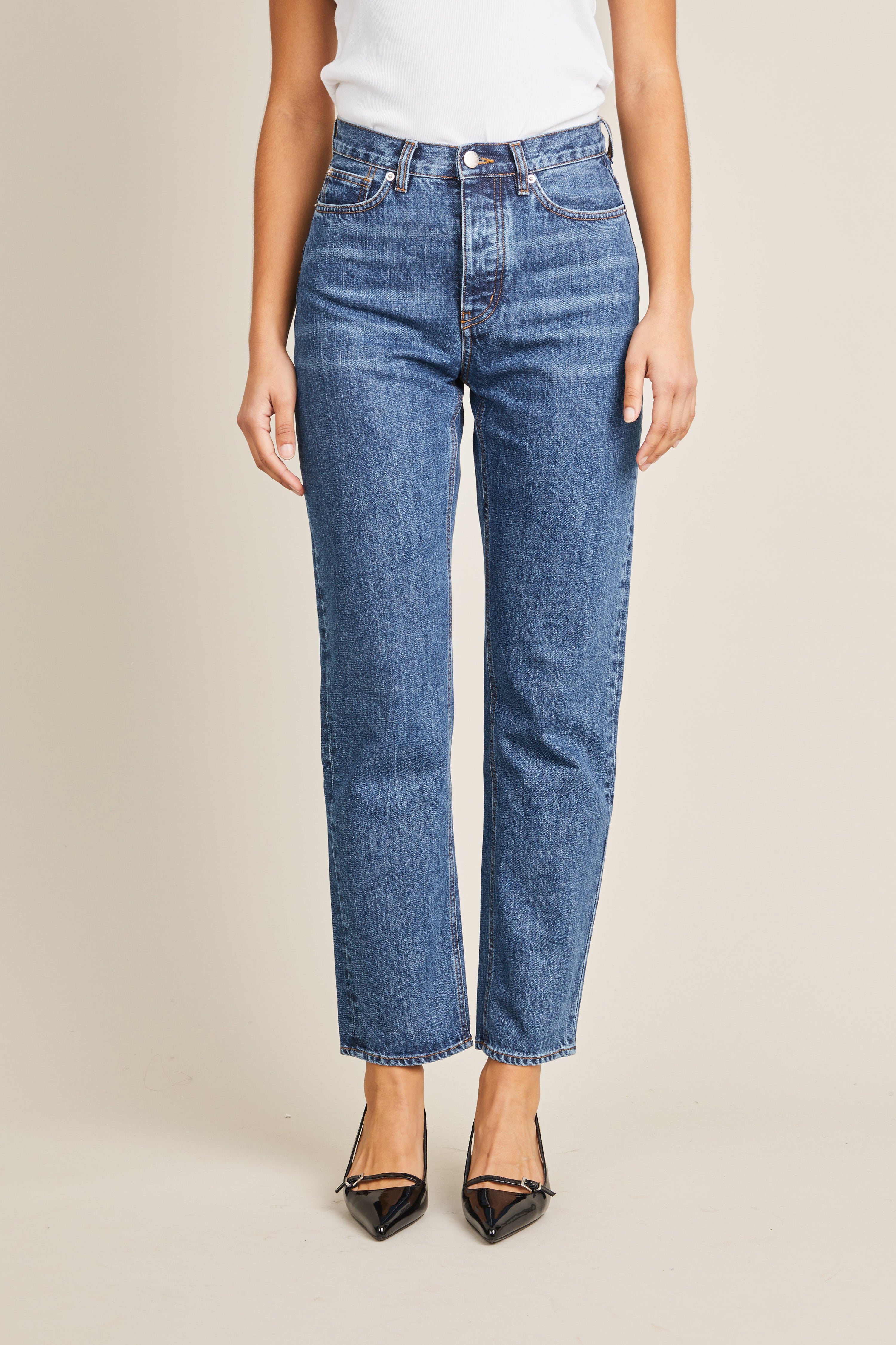 le-pantalon-jeans-homme-jean-droit-bleu-coton-bio image 1